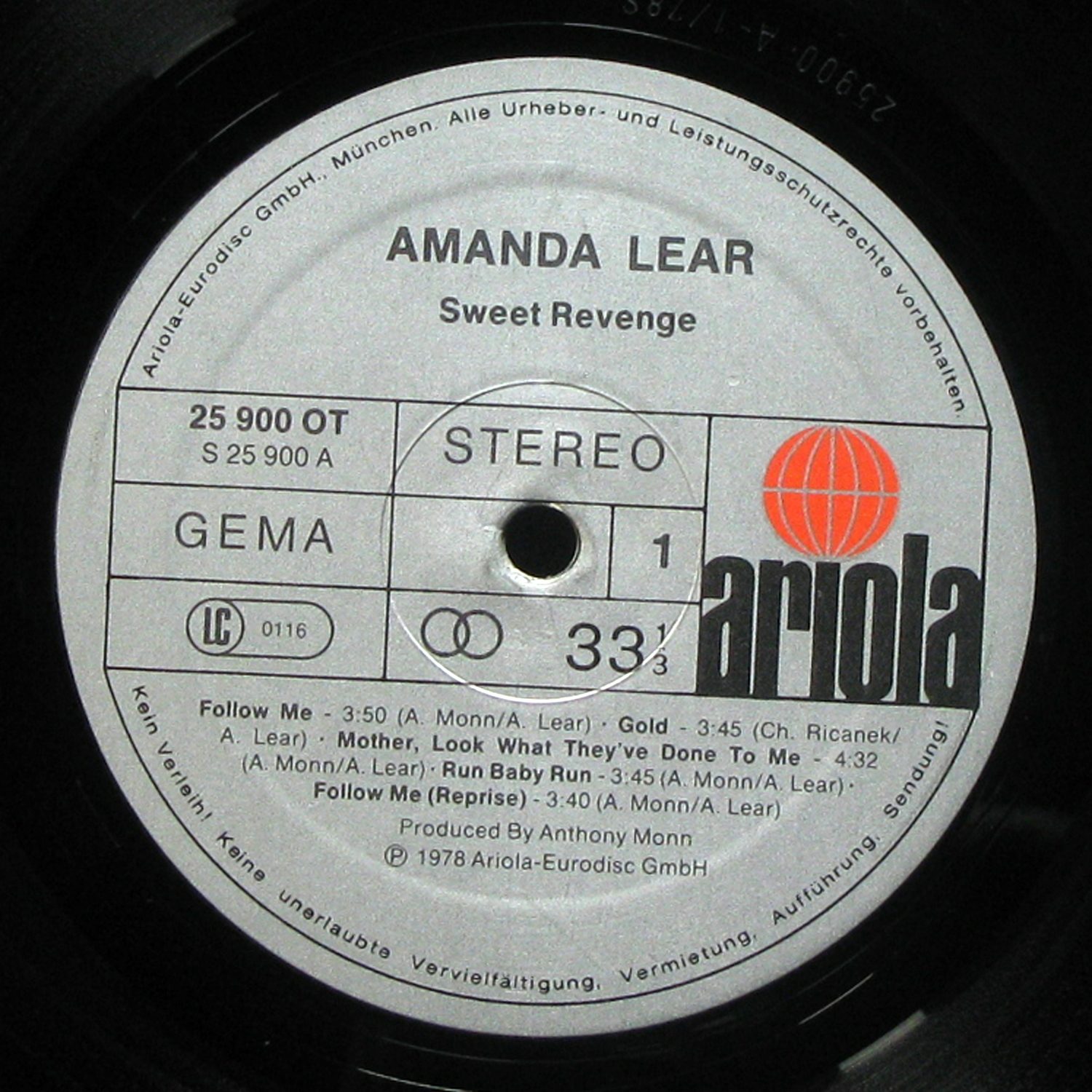 LP Amanda Lear — Sweet Revenge фото 2