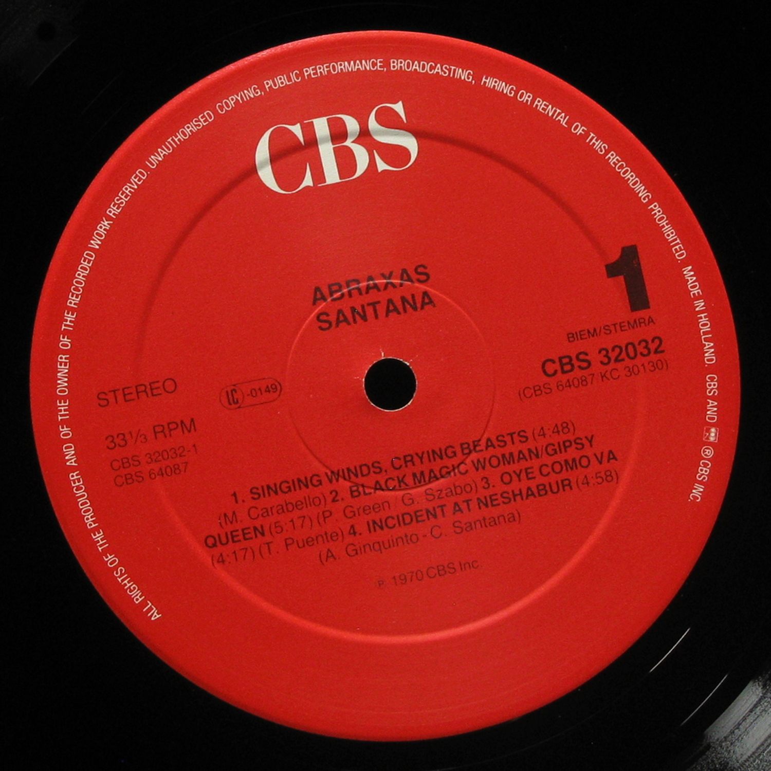 LP Santana — Abraxas фото 3