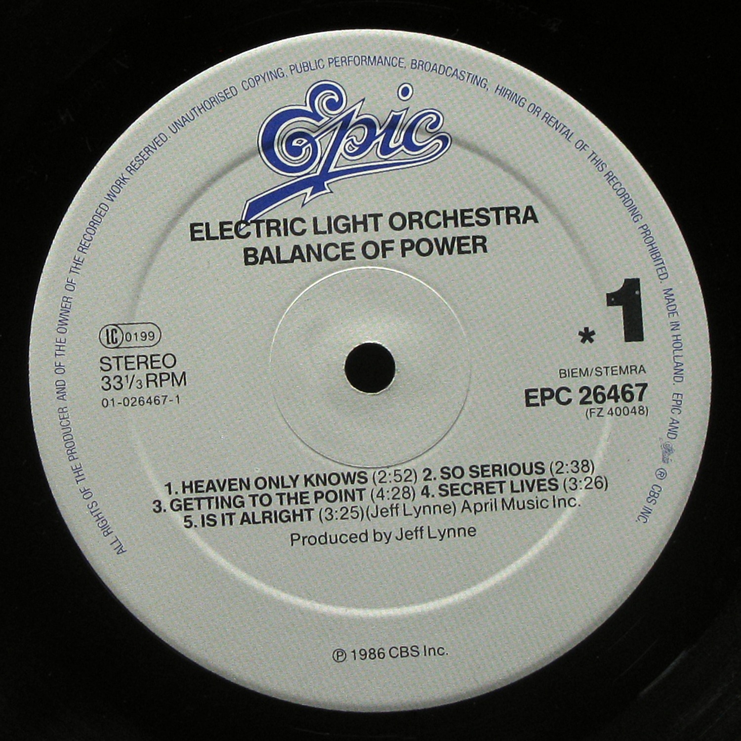 LP Electric Light Orchestra — Balance Of Power фото 3