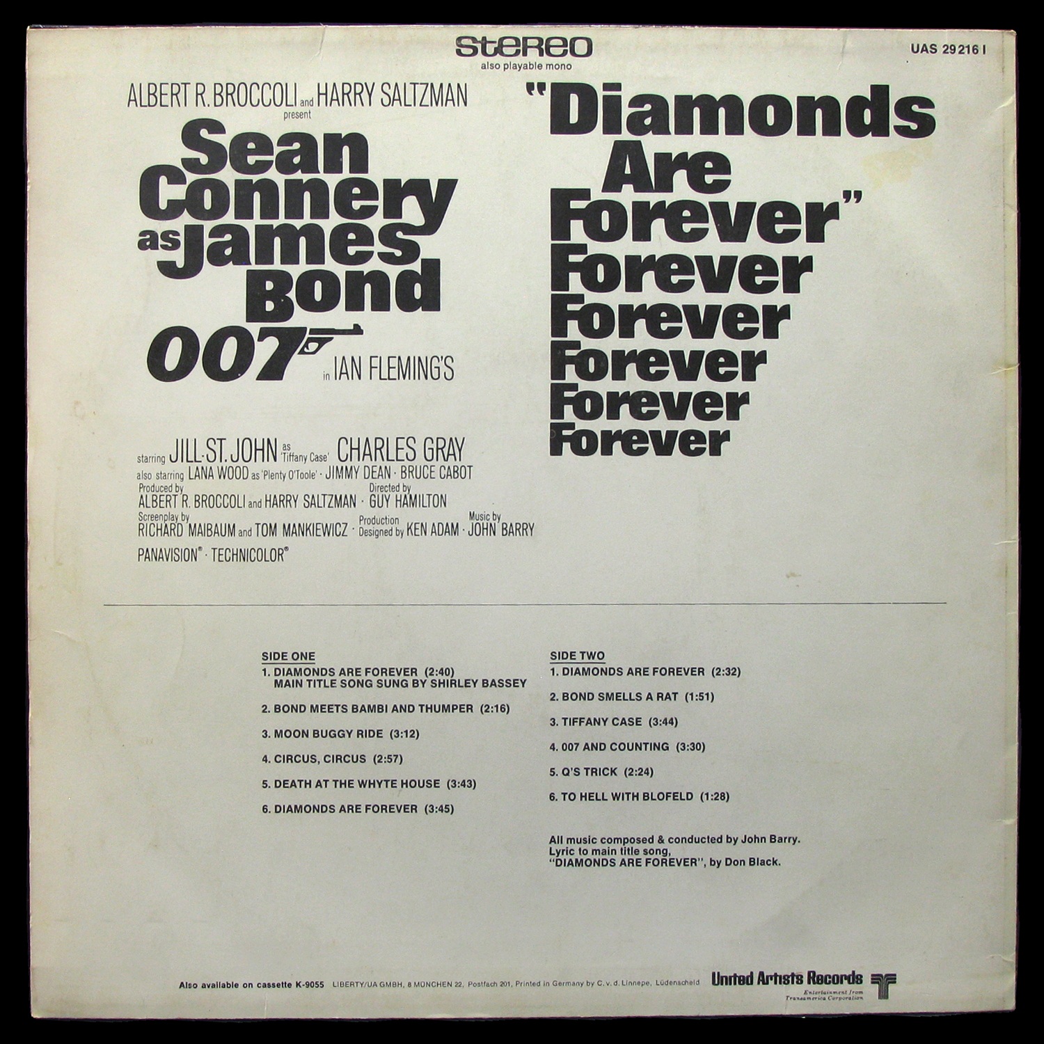 LP John Barry — Diamonds Are Forever фото 2