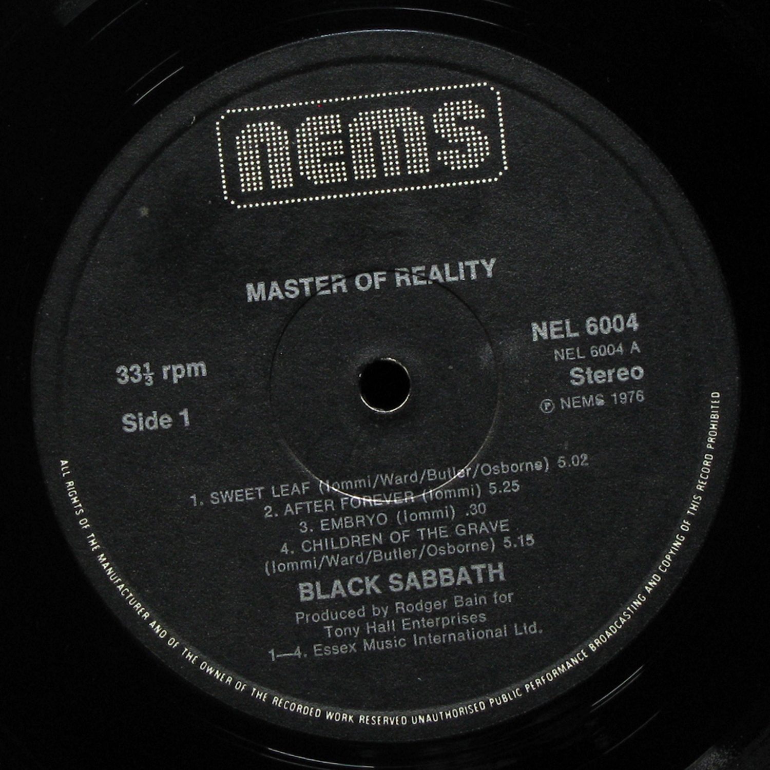 LP Black Sabbath — Master Of Reality фото 3