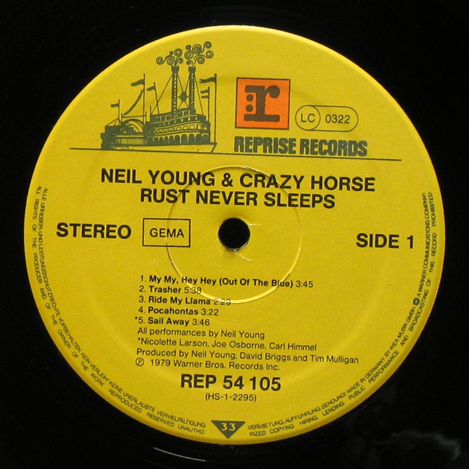 LP Neil Young — Rust Never Sleeps фото 2