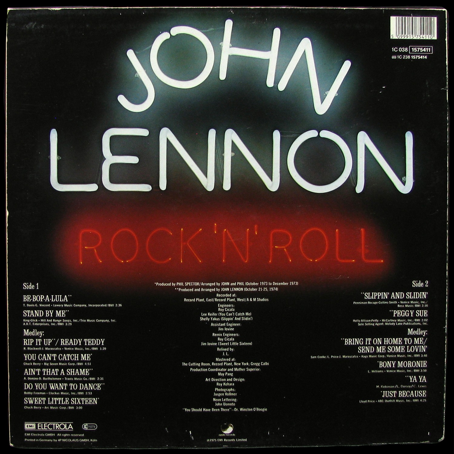 LP John Lennon — Rock 'N' Roll фото 2