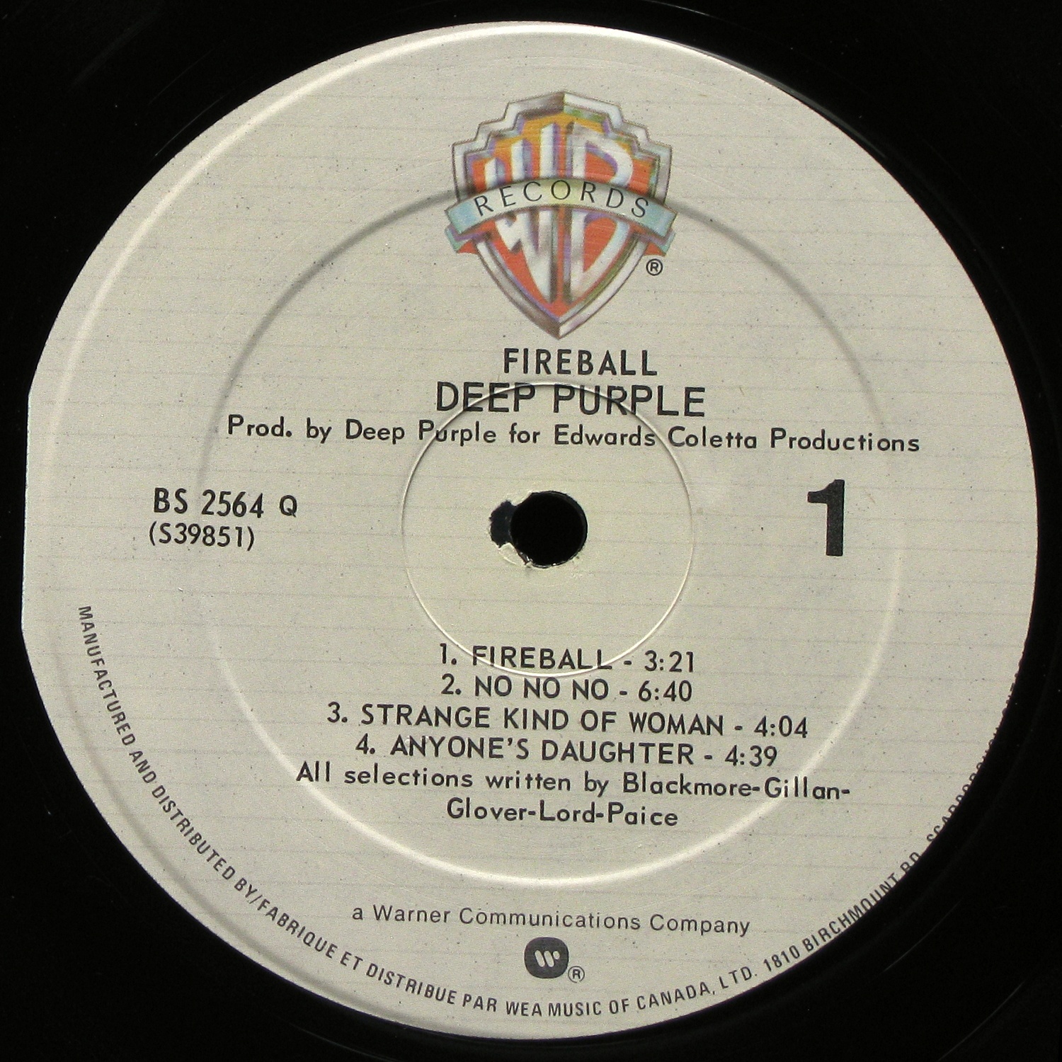 LP Deep Purple — Fireball фото 2