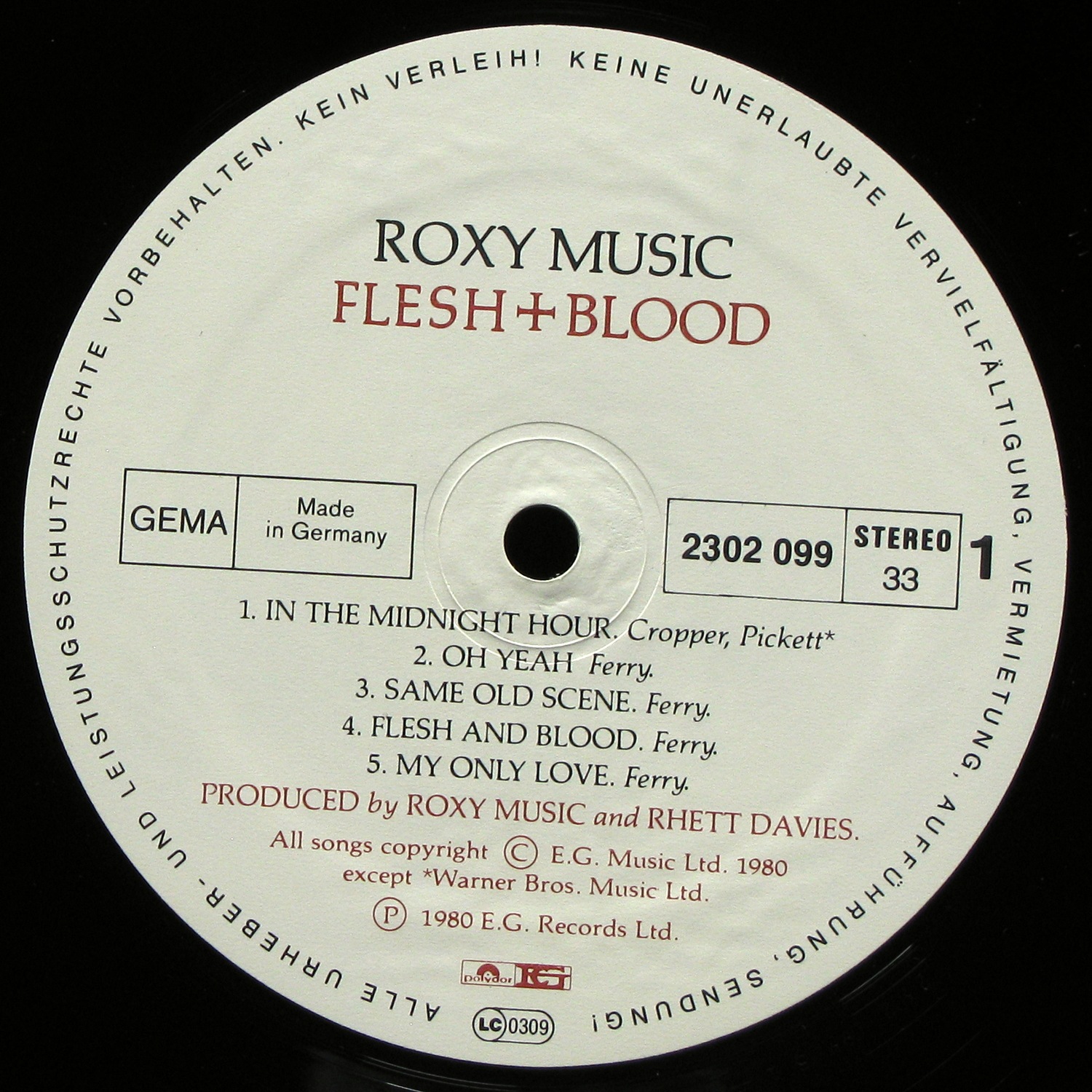 LP Roxy Music — Flesh + Blood фото 2