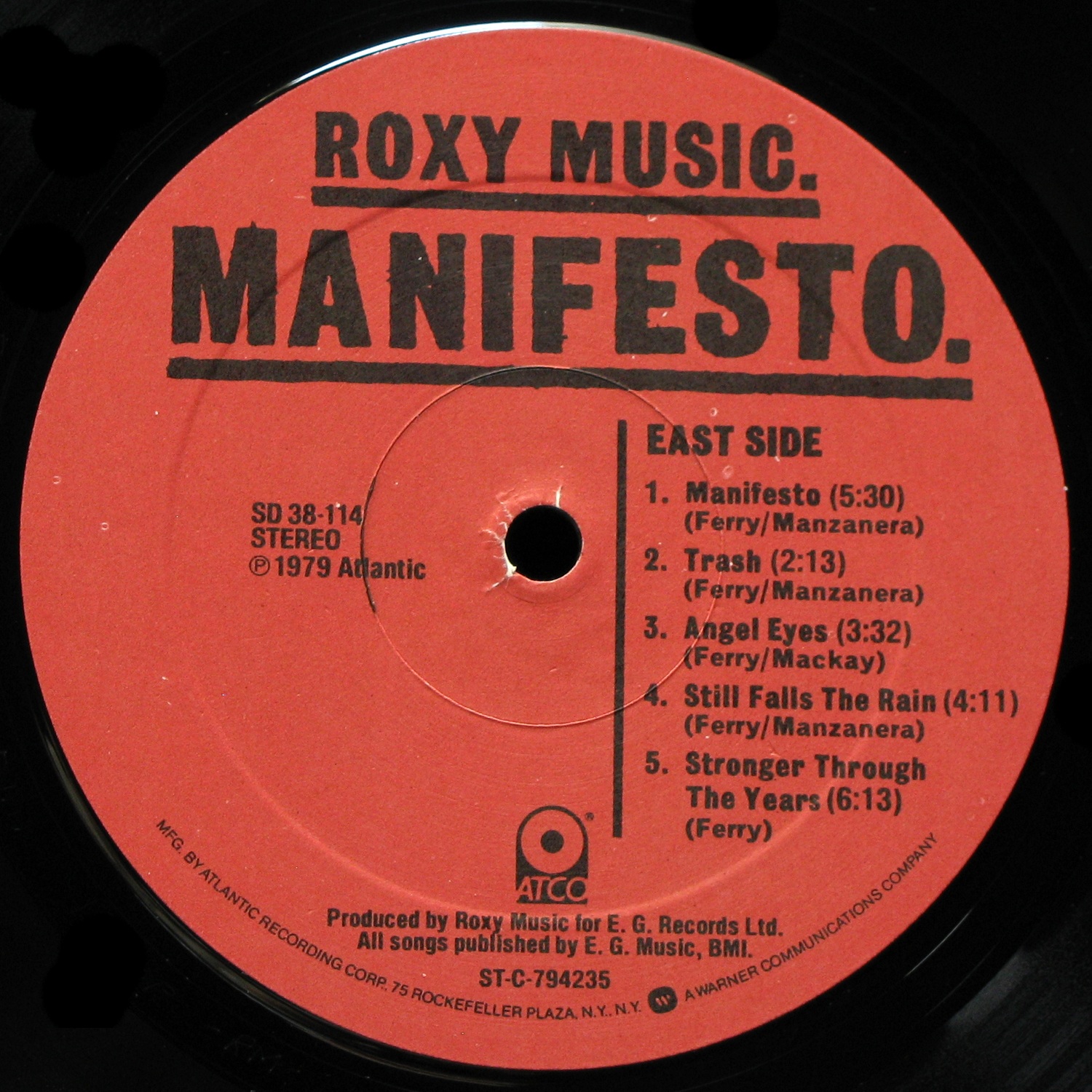 LP Roxy Music — Manifesto фото 2