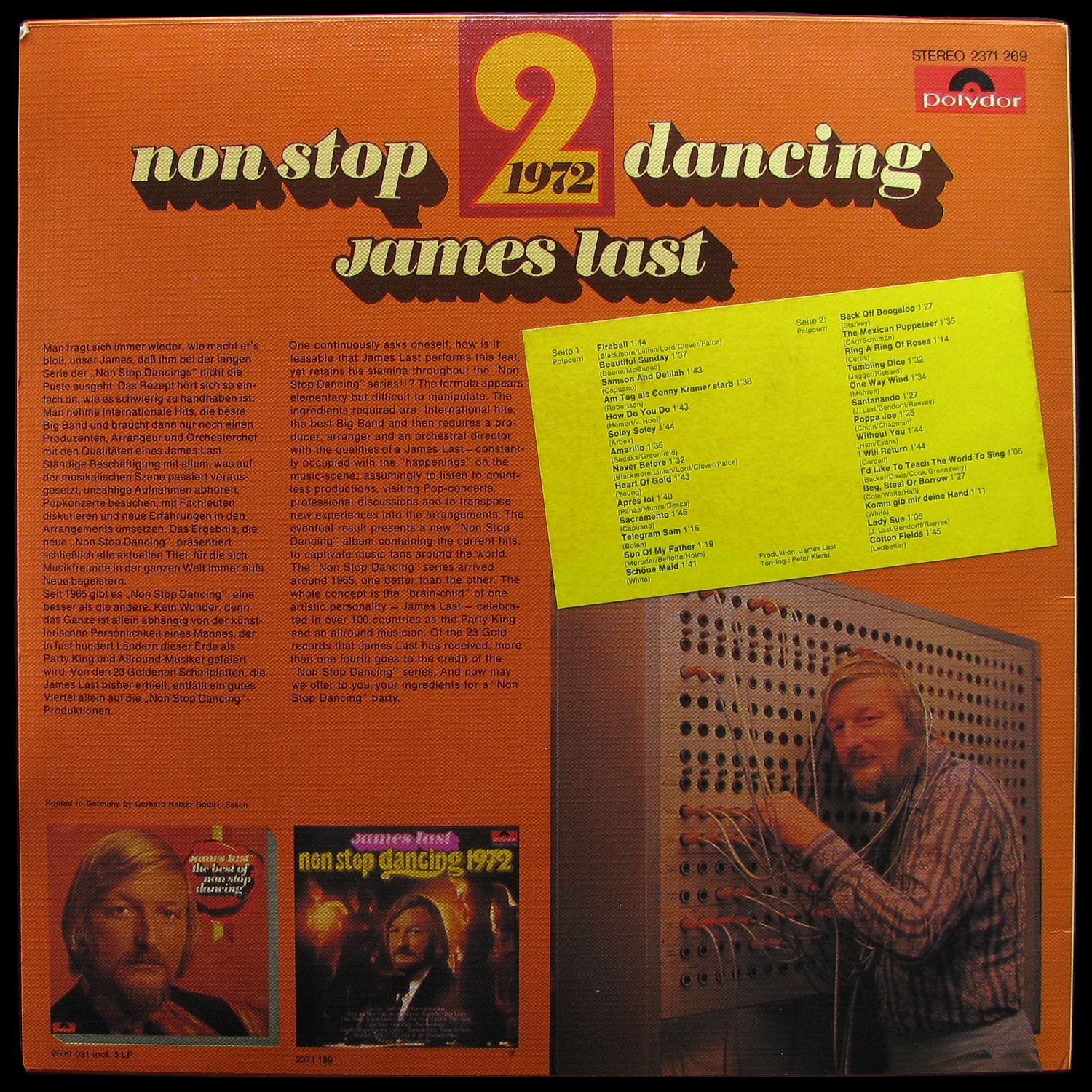 LP James Last — Non Stop Dancing '72/2 фото 2