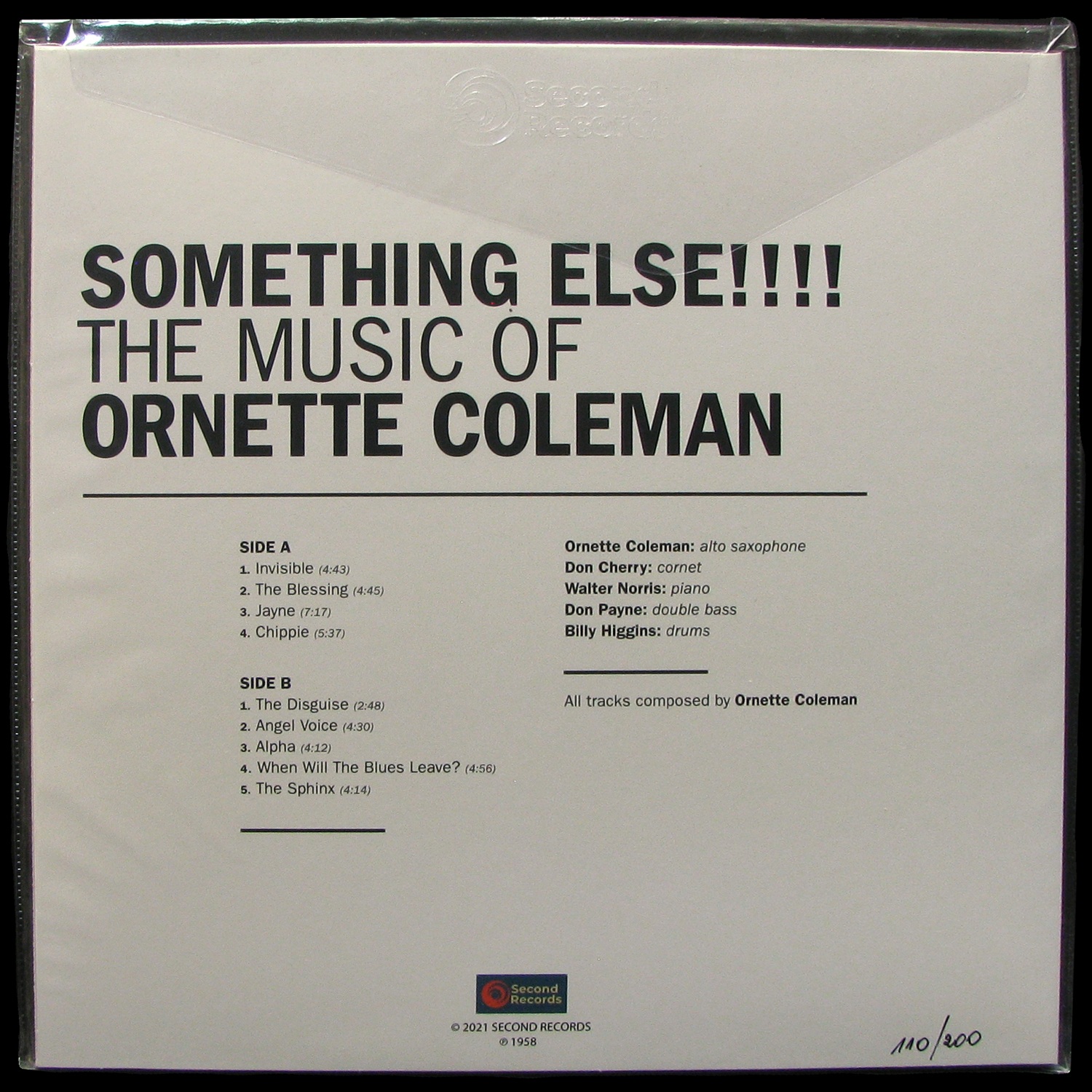 LP Ornette Coleman — Something Else!!!! (,  clear natural marble vinyl) фото 2