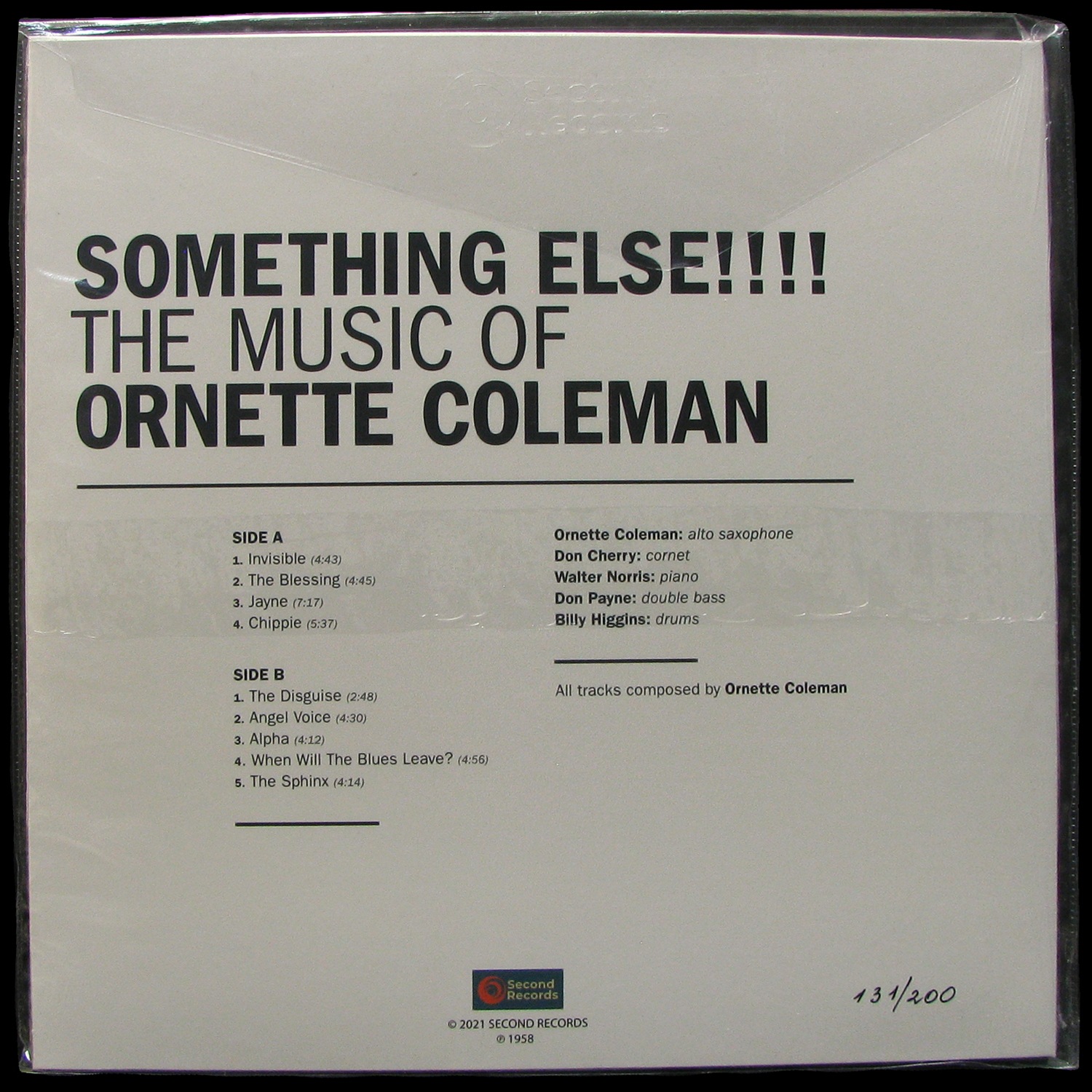 LP Ornette Coleman — Something Else!!!! (,  clear natural vinyl) фото 2