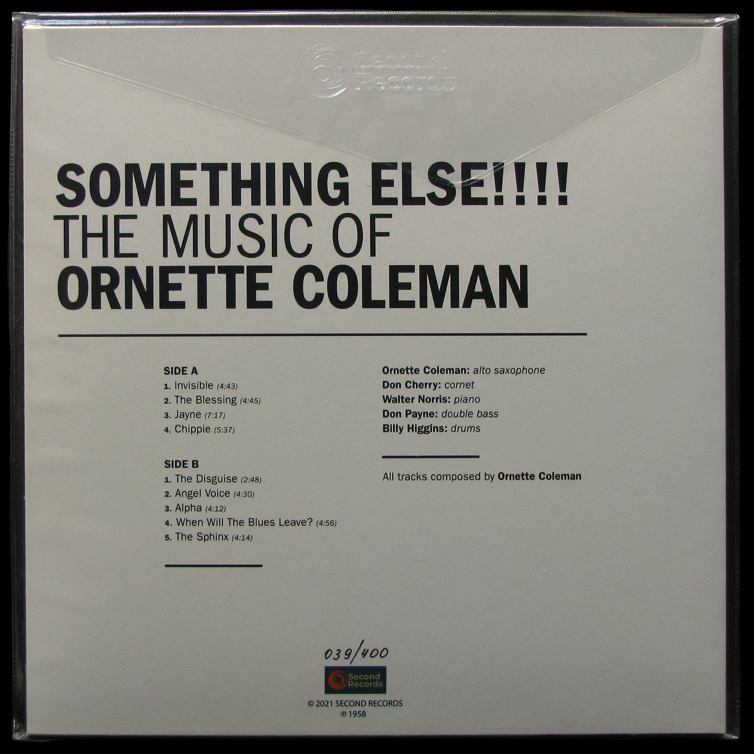 LP Ornette Coleman — Something Else!!!! (,  orange/purple splatter vinyl) фото 2