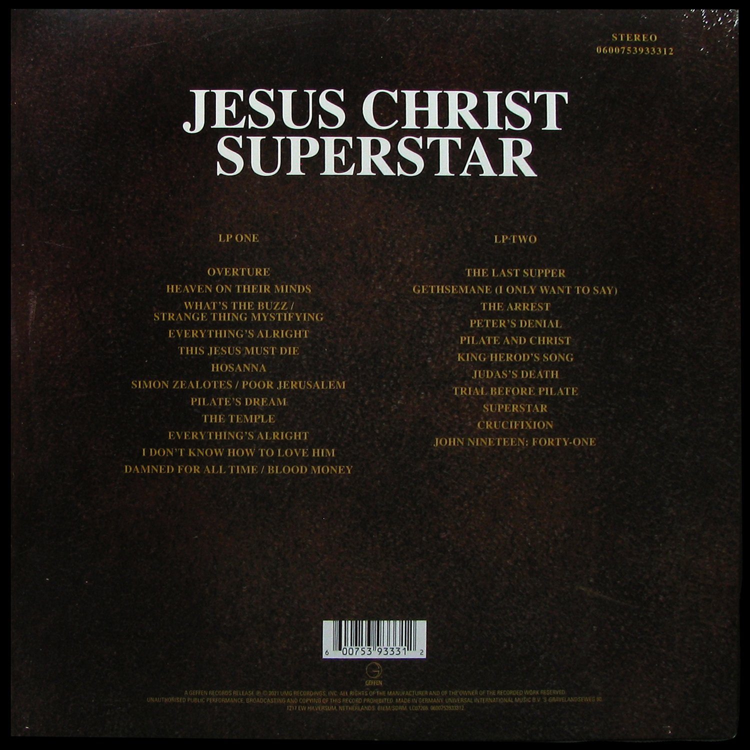 LP Andrew Lloyd Webber — Jesus Christ Superstar (A Rock Opera) (2LP, + booklet) фото 2