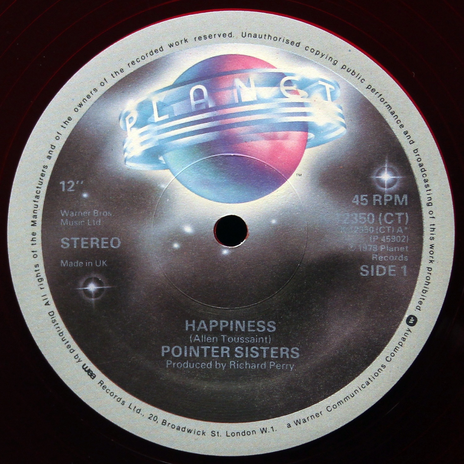 LP Pointer Sisters — Happiness / Lay It On The Line (maxi,  coloured vinyl) фото 2