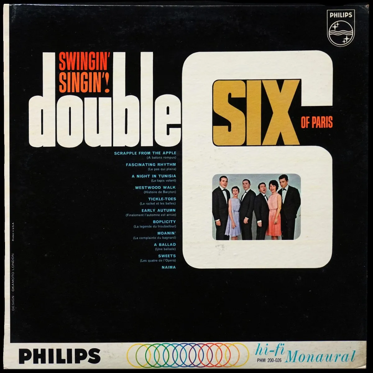LP Double Six Of Paris — Swingin' Singin'! фото