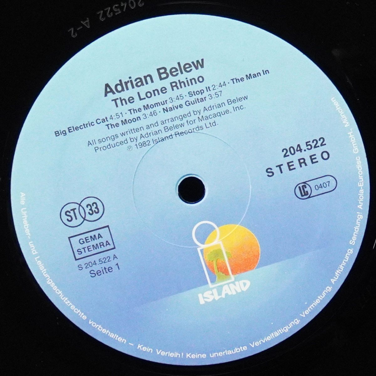 LP Adrian Belew — Lone Rhino фото 2