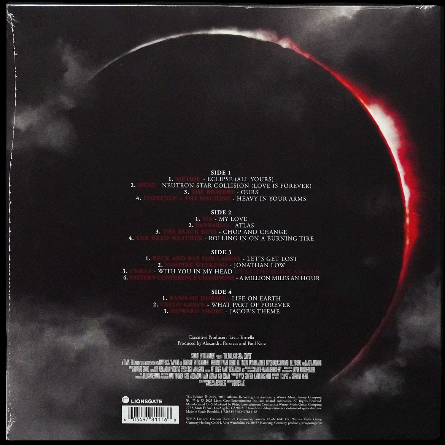 LP V/A — Twilight Saga: Eclipse (Original Motion Picture Soundtrack) (2LP,  цветной винил) фото 2