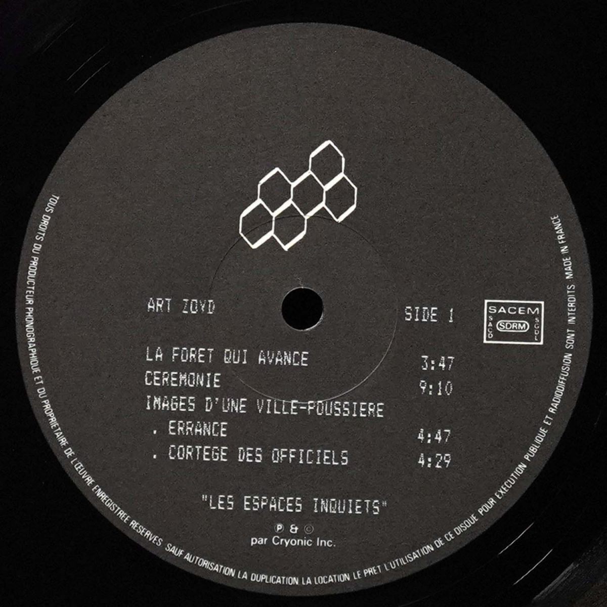 LP Art Zoyd — Les Espaces Inquiets фото 3