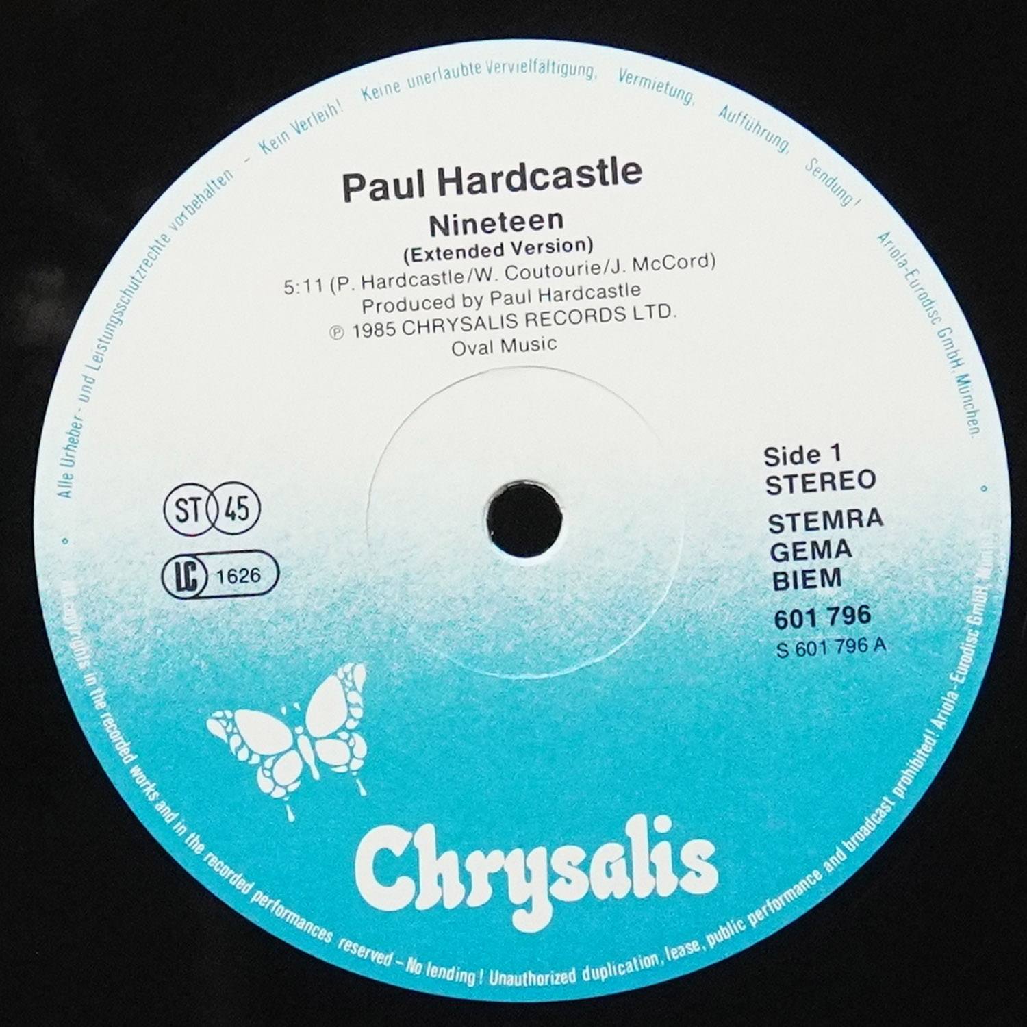 LP Paul Hardcastle — 19 (Extended Version) (макси сингл) фото 2
