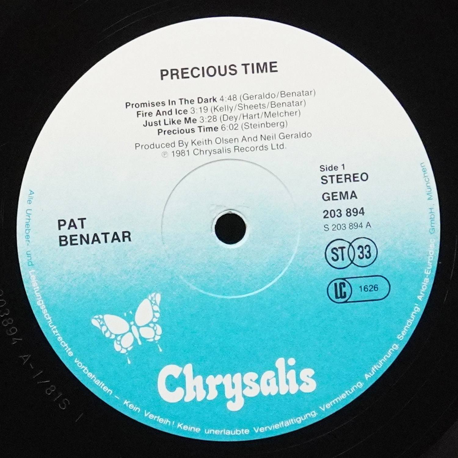 LP Pat Benatar — Precious Time фото 2