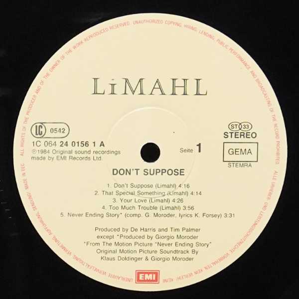 LP Limahl — Don't Suppose фото 2