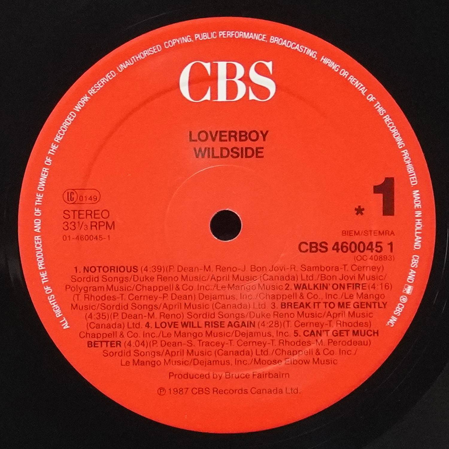 LP Loverboy — Wildside фото 2
