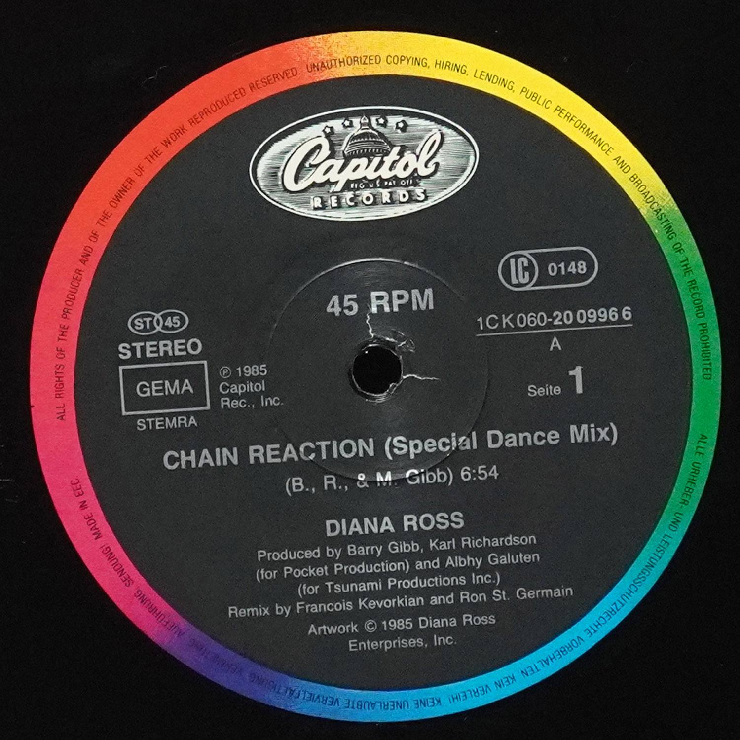 LP Diana Ross — Chain Reaction (Special Dance Remix) (макси сингл) фото 2
