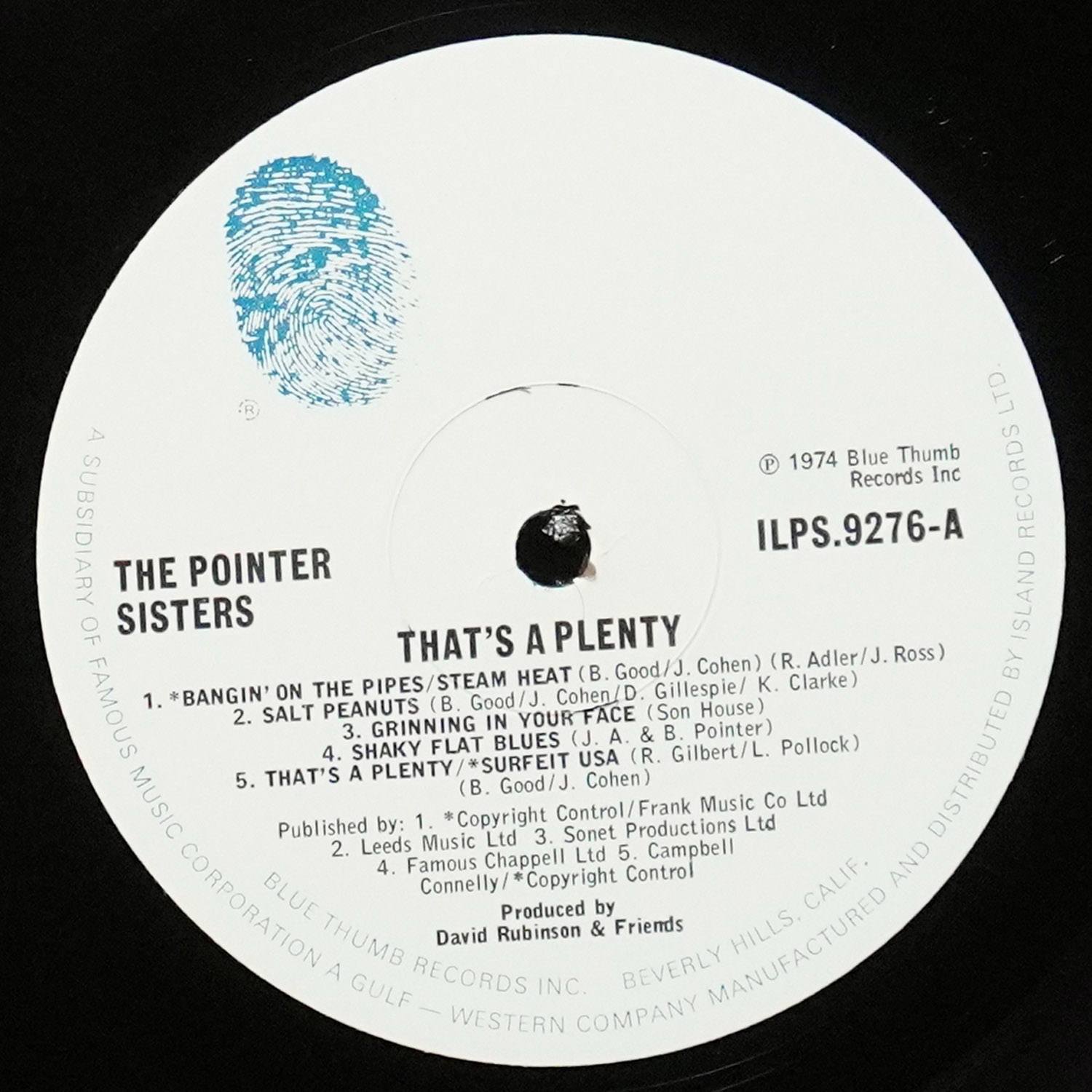LP Pointer Sisters — That's A Plenty фото 2