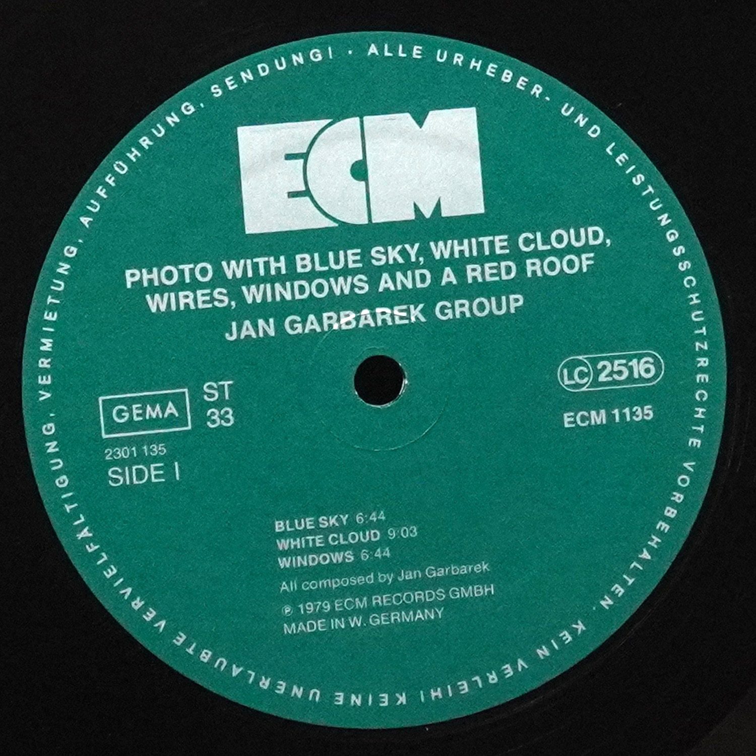 LP Jan Garbarek Group — Photo With Blue Sky, White Cloud, Wires, Windows And A Red Roof фото 3