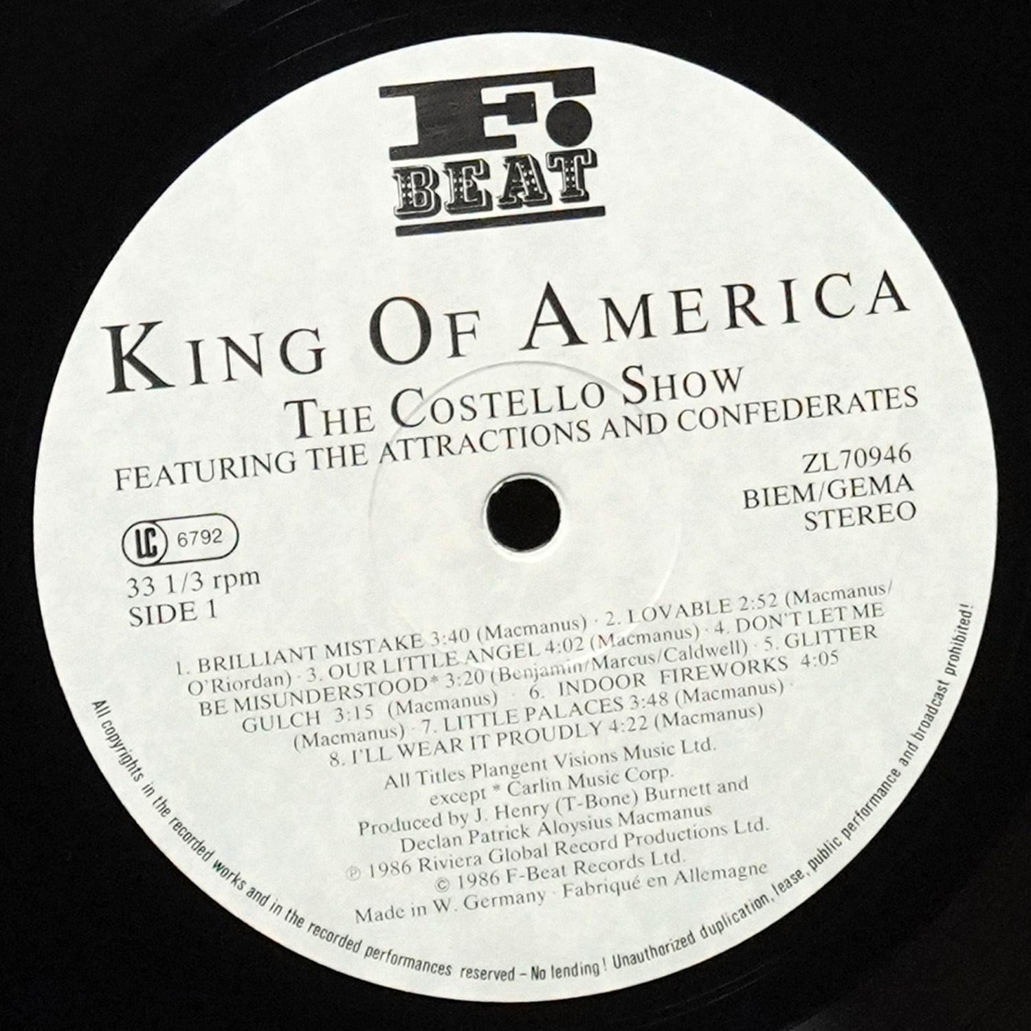 LP Costello Show — King Of America фото 3