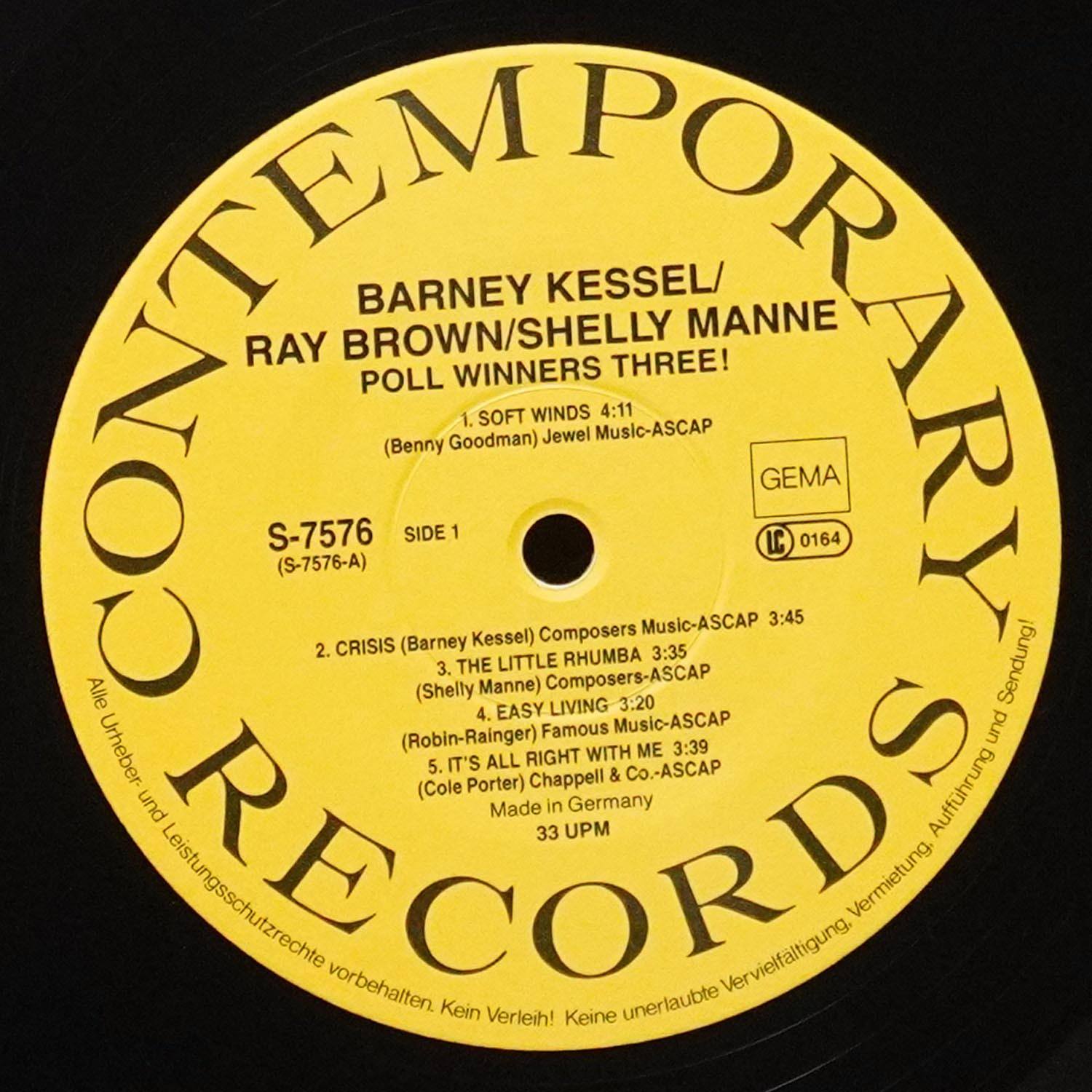 LP Barney Kessel — Poll Winners Three! фото 3
