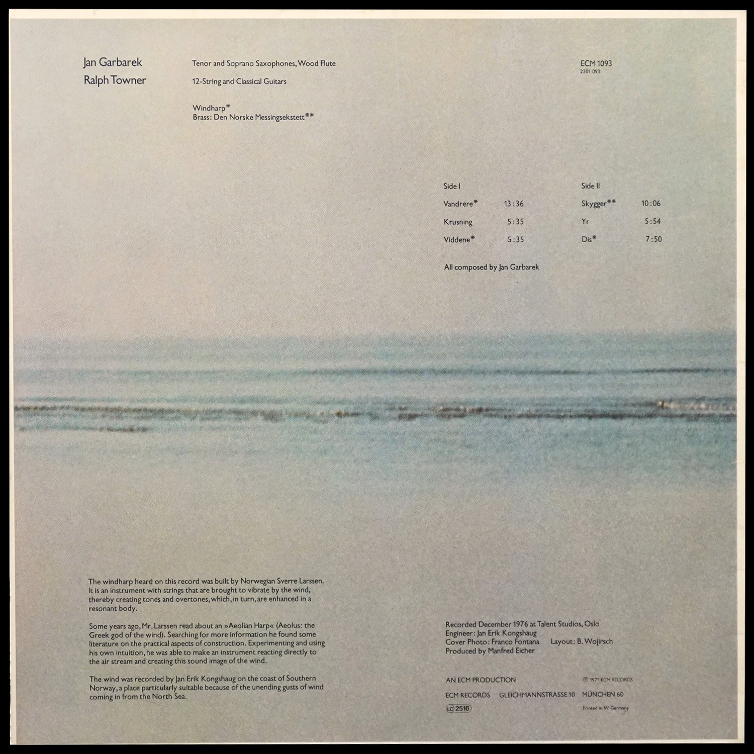 LP Jan Garbarek — Dis фото 2