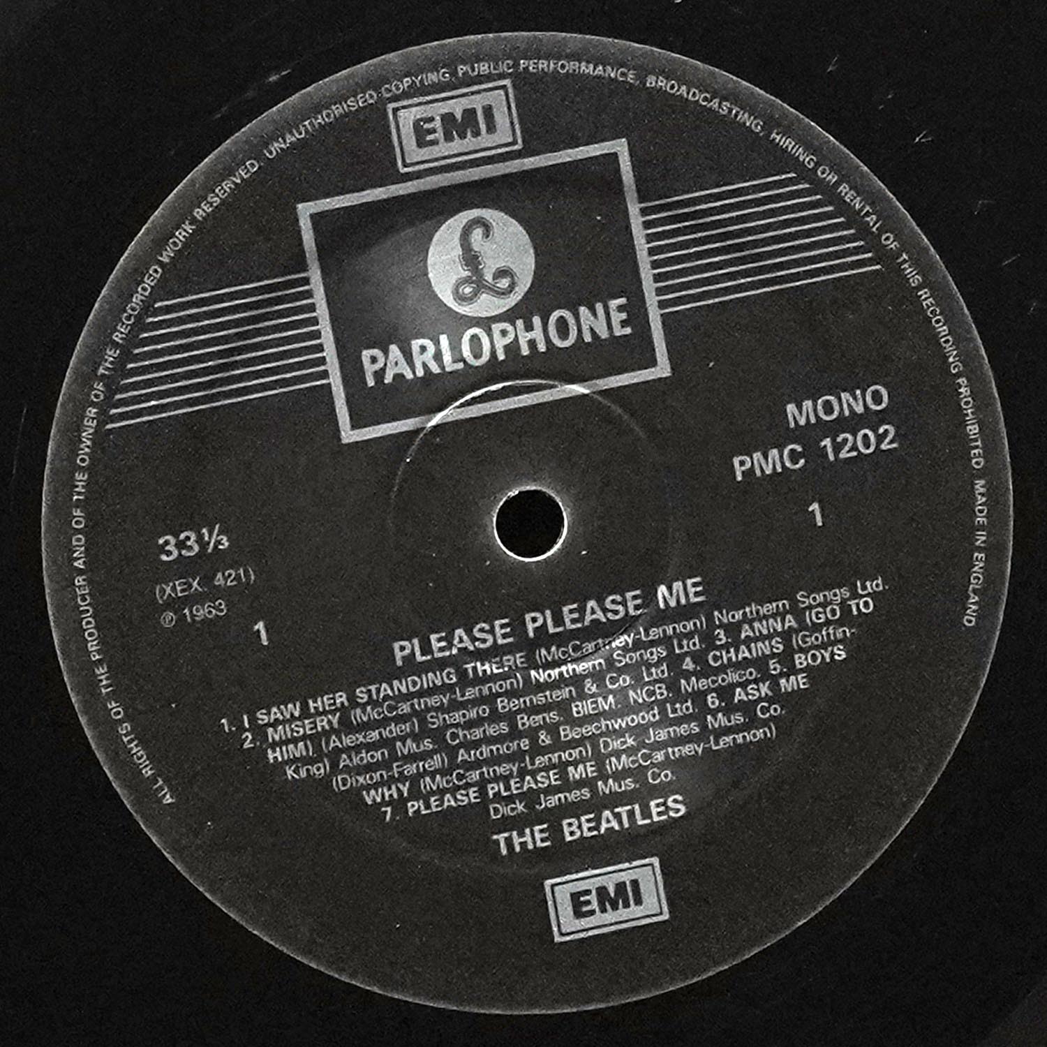 LP Beatles — Please Please Me фото 3