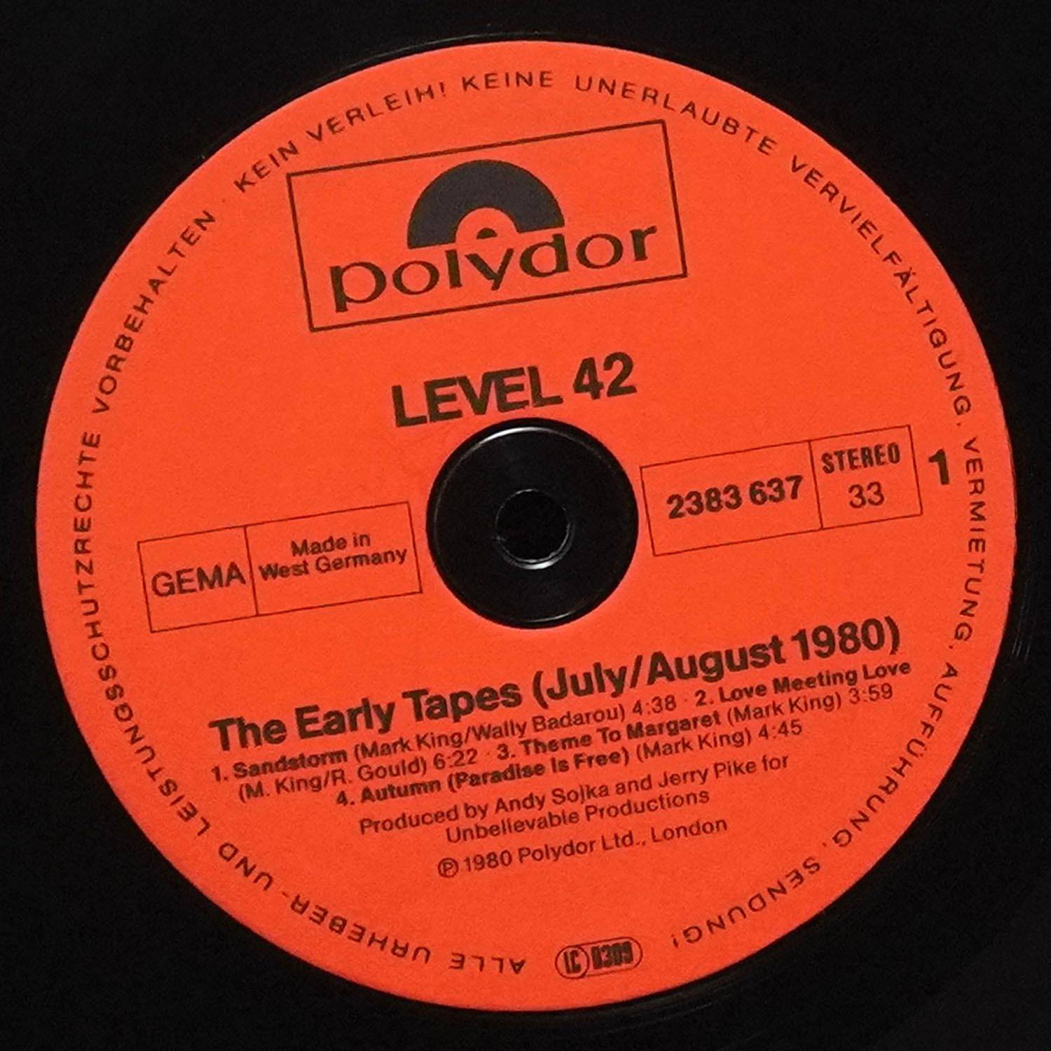 LP Level 42 — Early Tapes - July/Aug 1980 фото 2