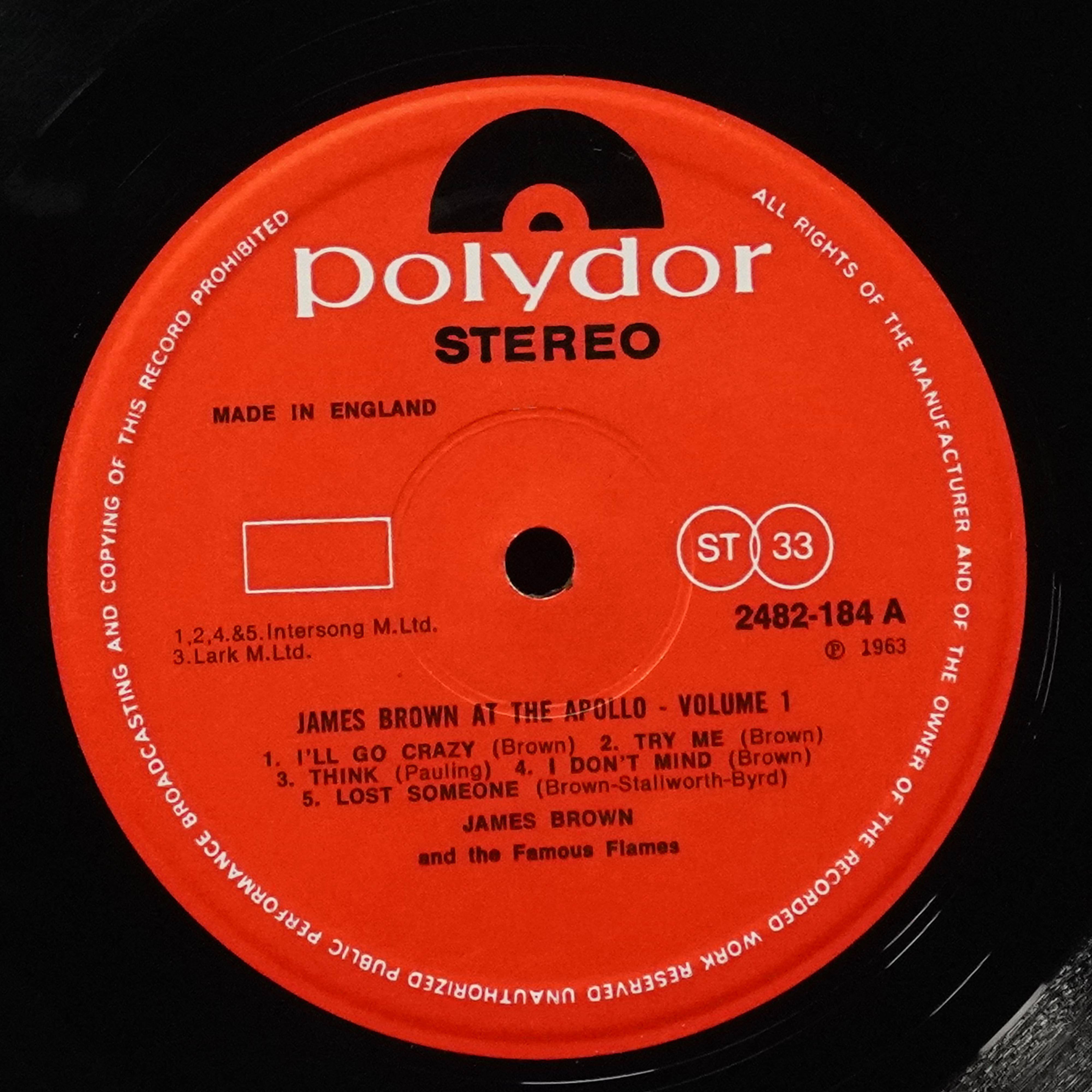 LP James Brown — James Brown Live At The Apollo Volume 1 (2LP) фото 3
