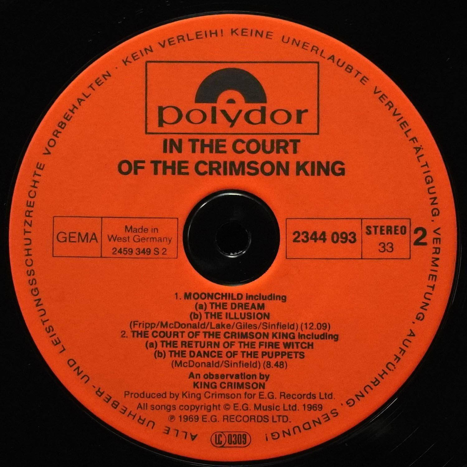 LP King Crimson — In The Court Of The Crimson King фото 5