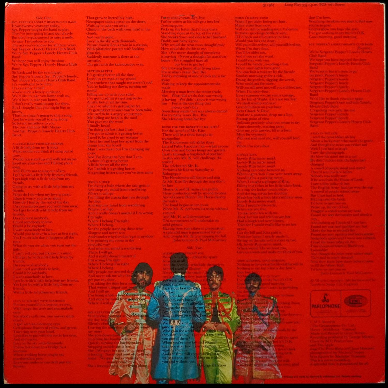 LP Beatles — Sgt. Pepper's Lonely Hearts Club Band (моно) фото 2