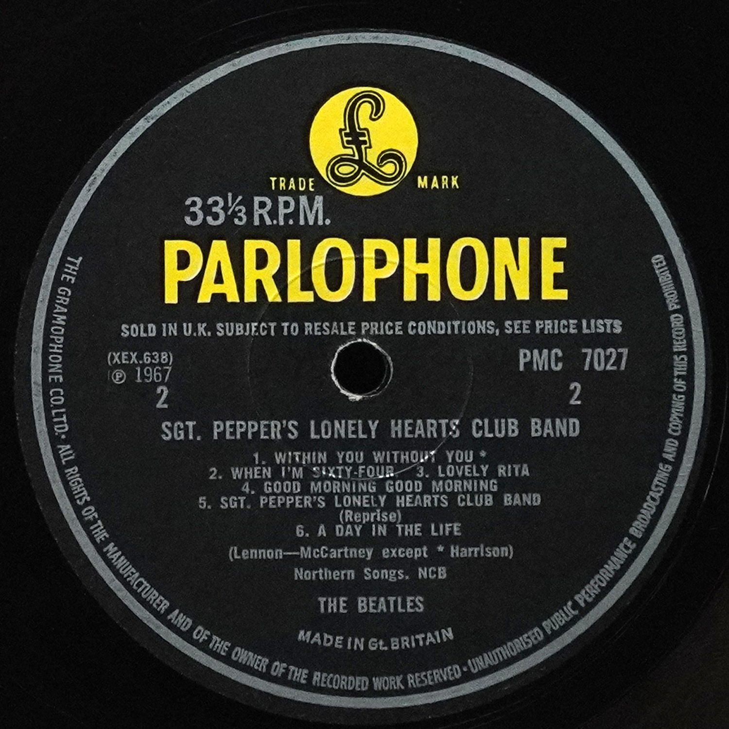 LP Beatles — Sgt. Pepper's Lonely Hearts Club Band (моно) фото 6