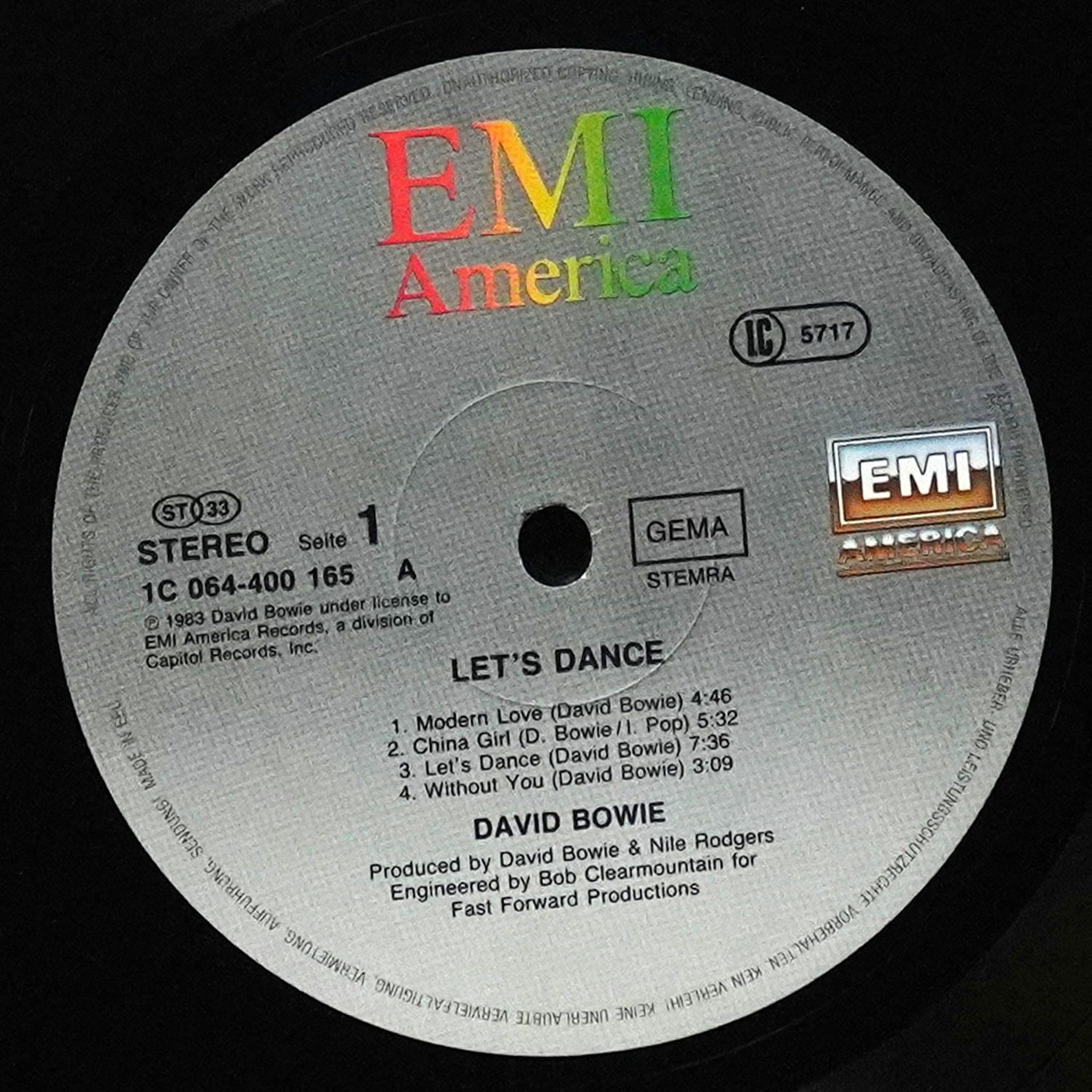 LP David Bowie — Let's Dance фото 3