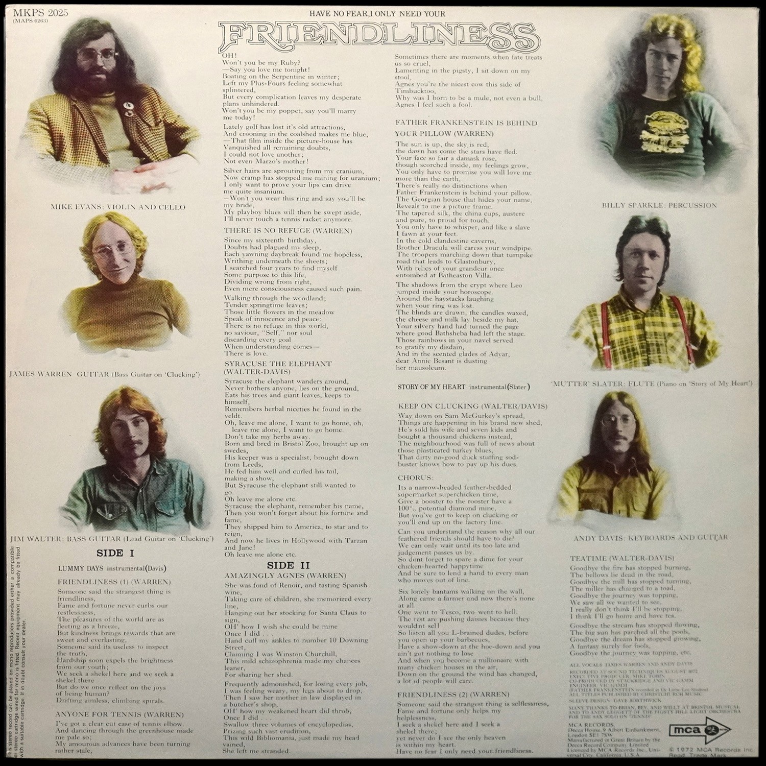 LP Stackridge — Friendliness фото 2