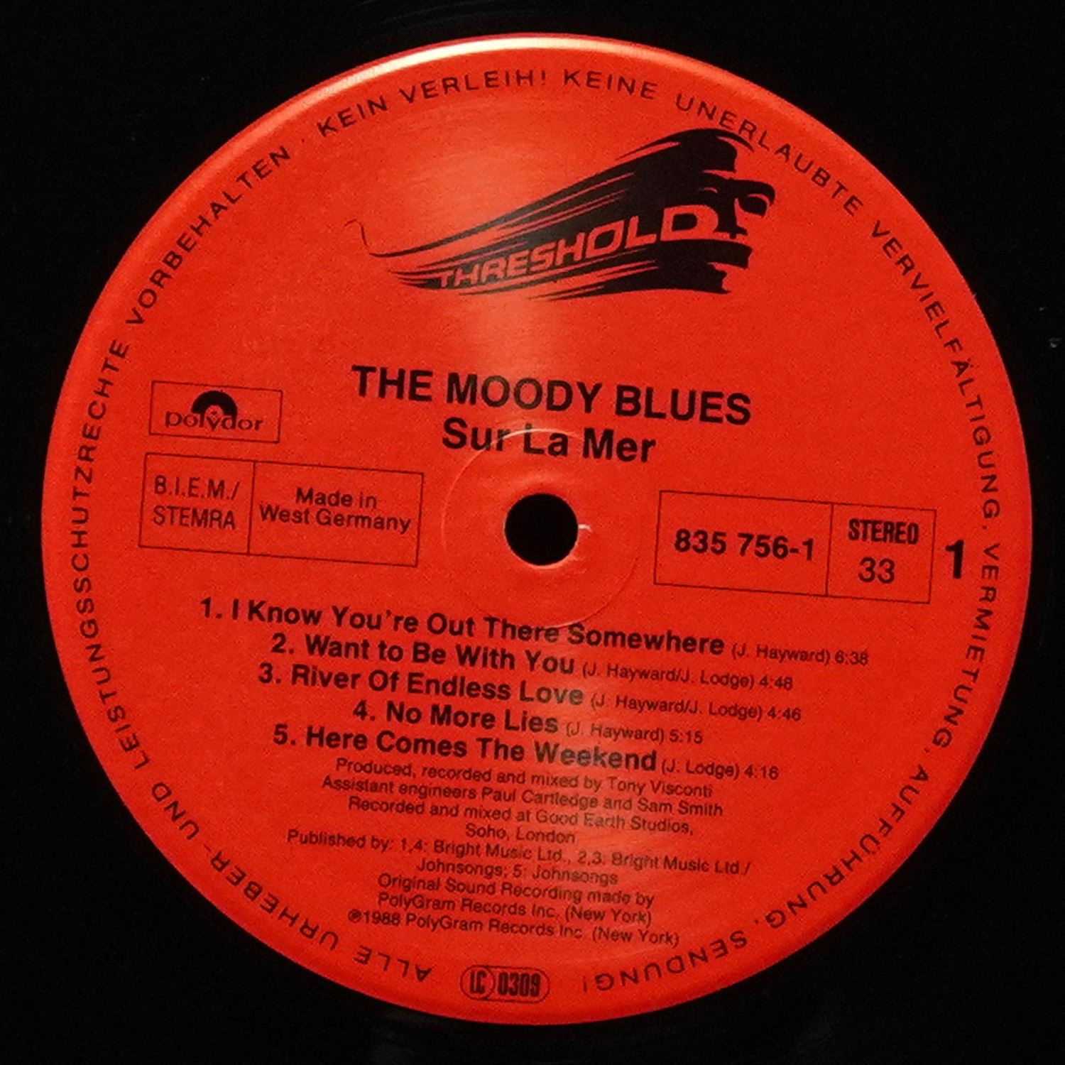 LP Moody Blues — Sur La Mer фото 2