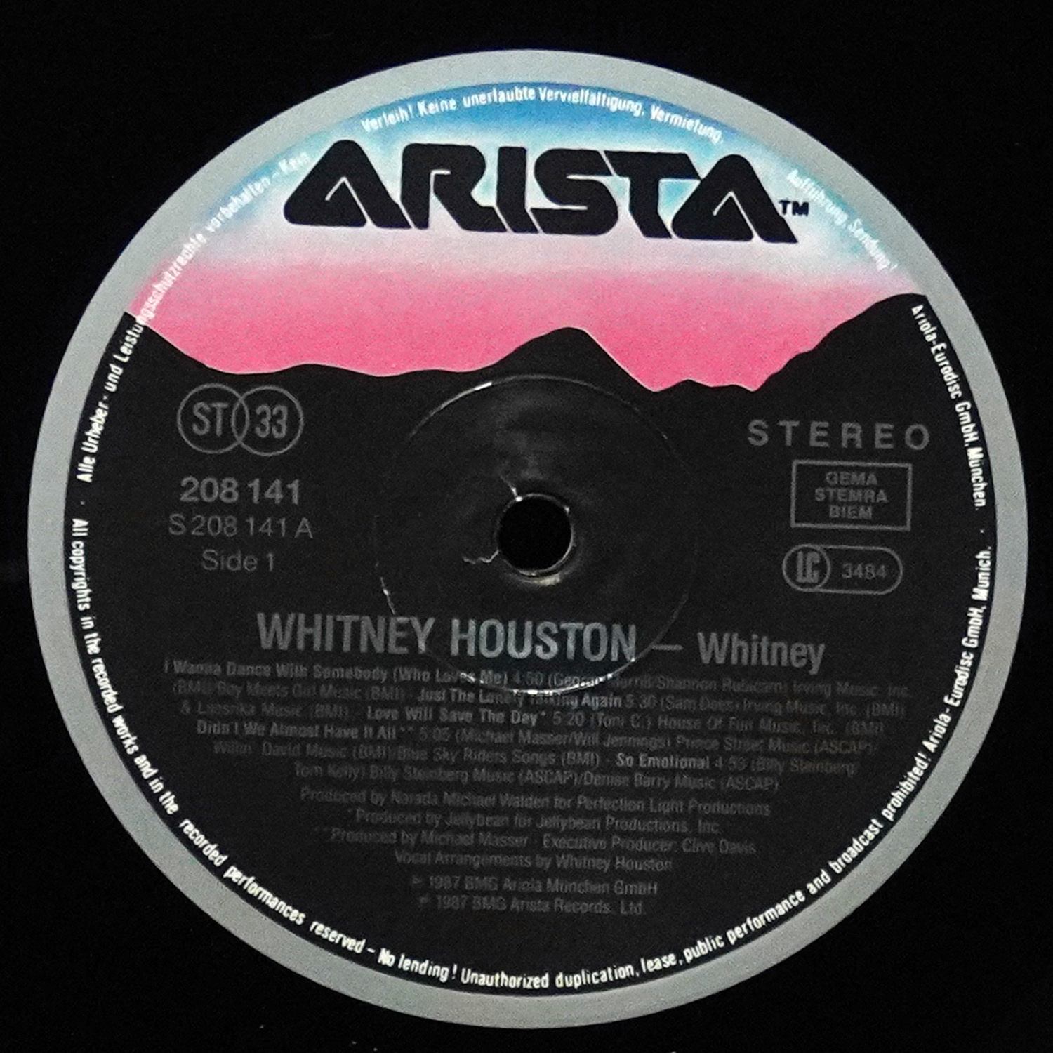 LP Whitney Houston — Whitney фото 2