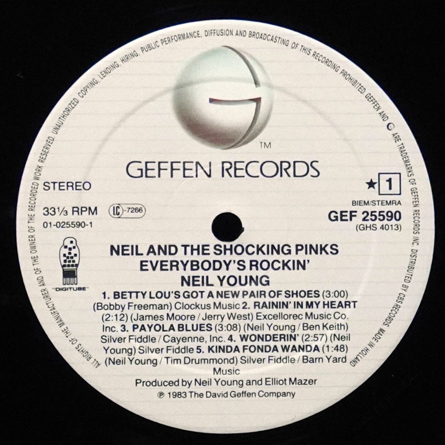 LP Neil Young — Everybody's Rockin' фото 2