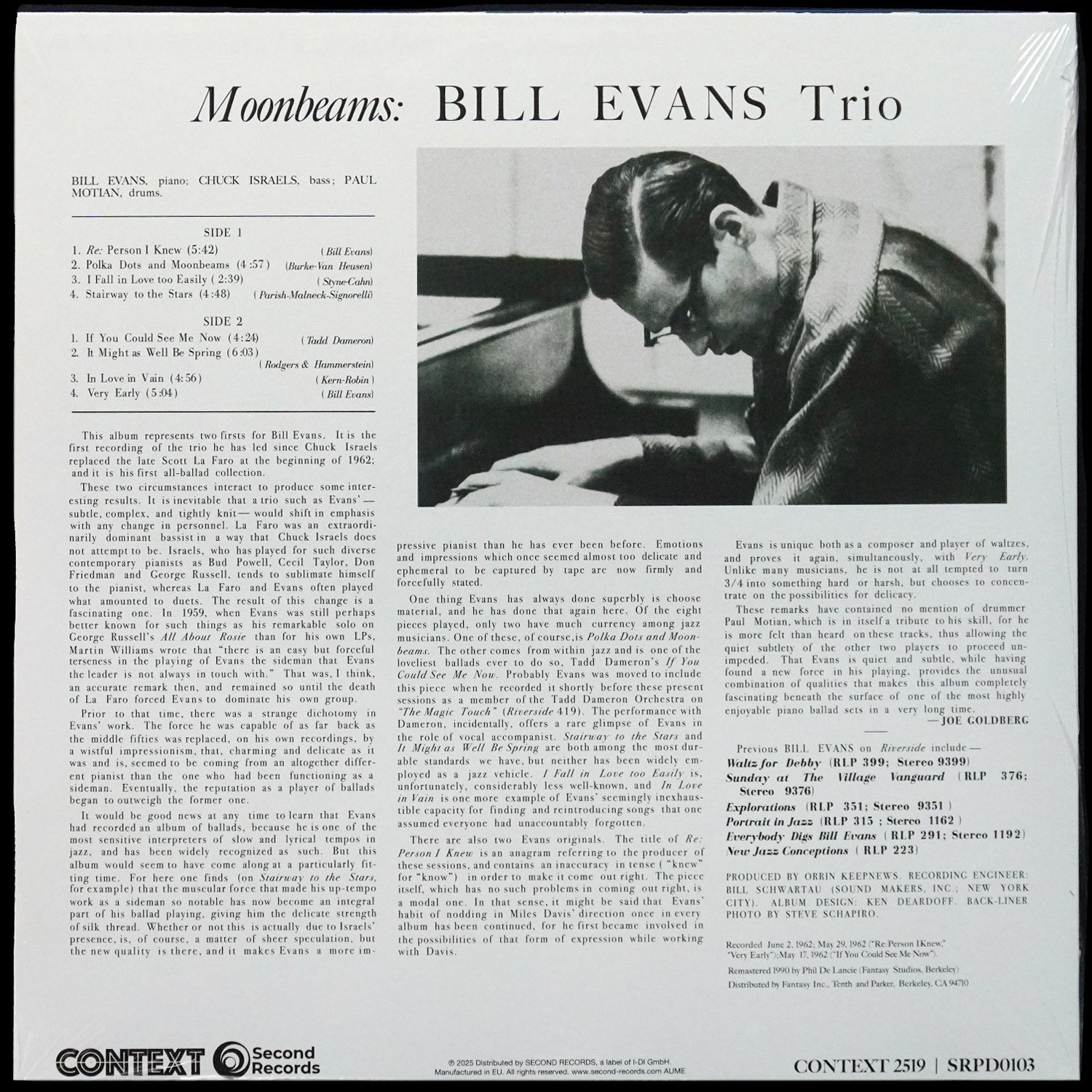 LP Bill Evans Trio — Moon Beams фото 2