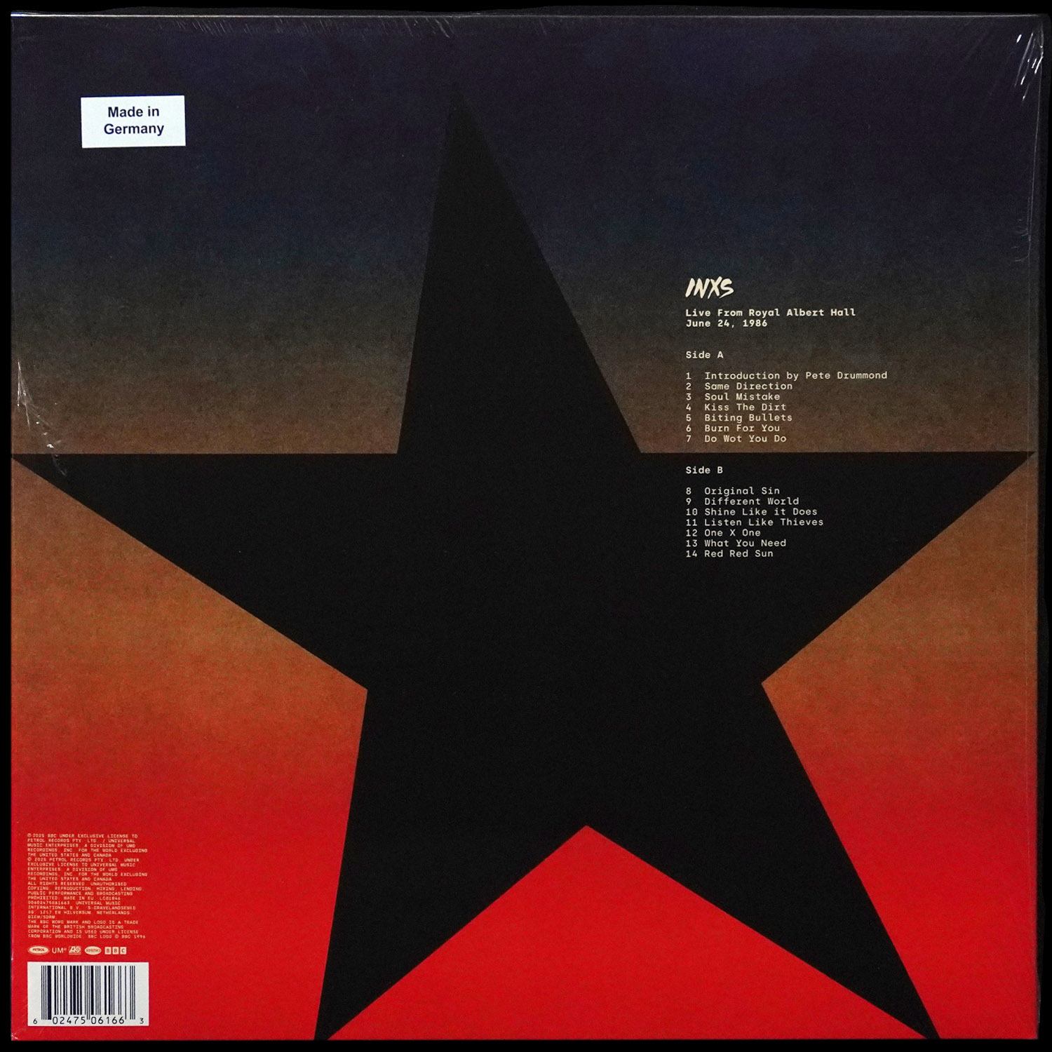 LP Inxs — Live From Royal Albert Hall (London 1986) (цветной винил) фото 2