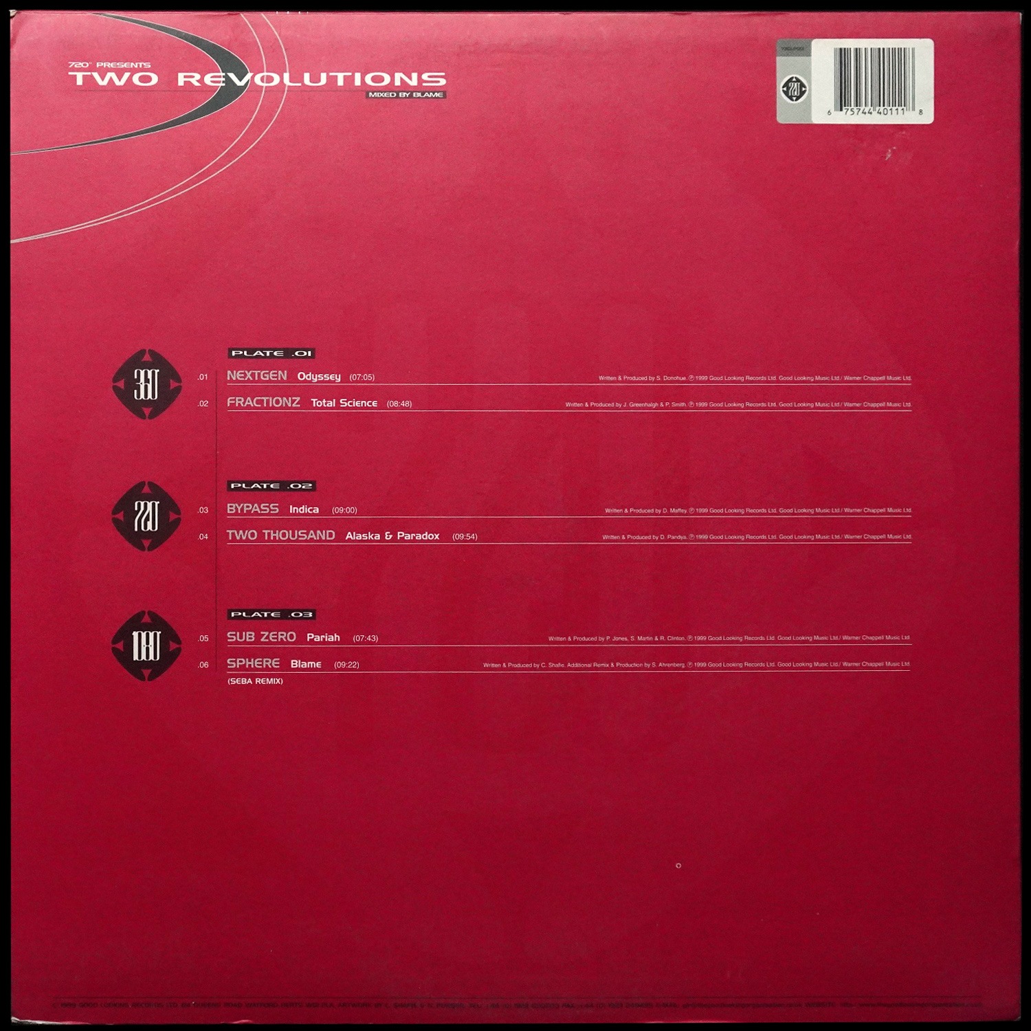 LP V/A — 720 Presents: Two Revolutions (3LP) фото 2