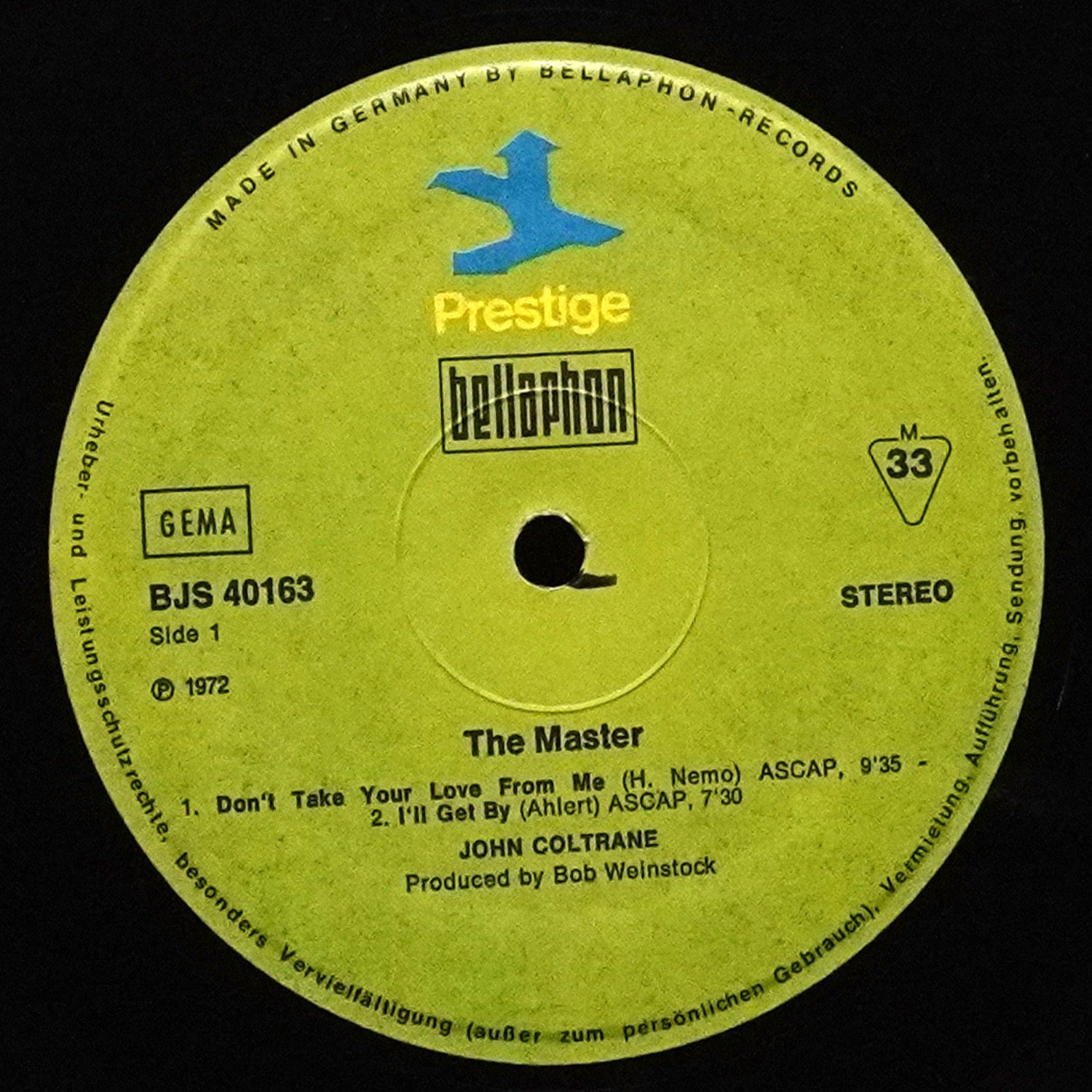 LP John Coltrane — Master фото 3