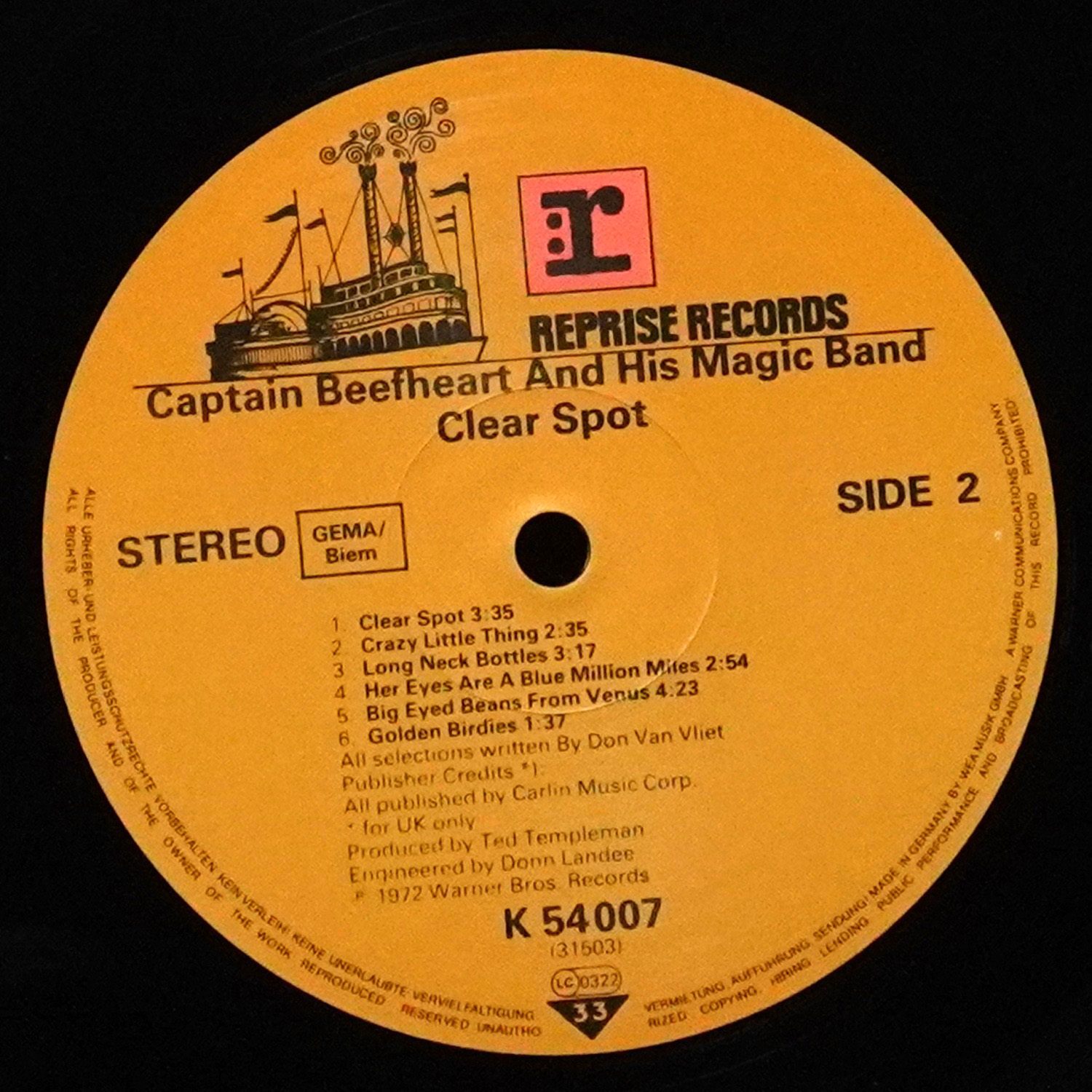 LP Captain Beefheart — Clear Spot фото 4