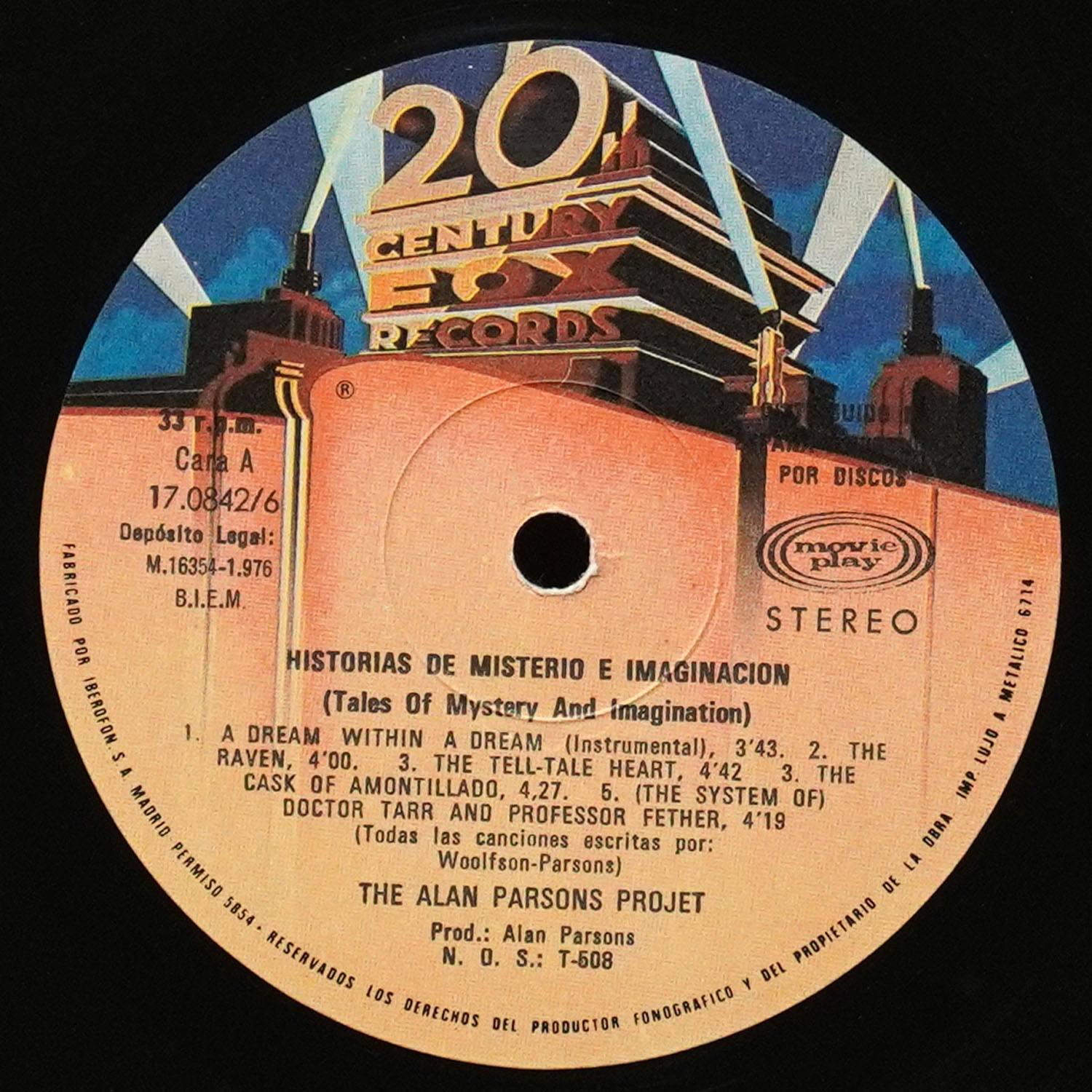 LP Alan Parsons Project — Tales Of Mystery And Imagination фото 2