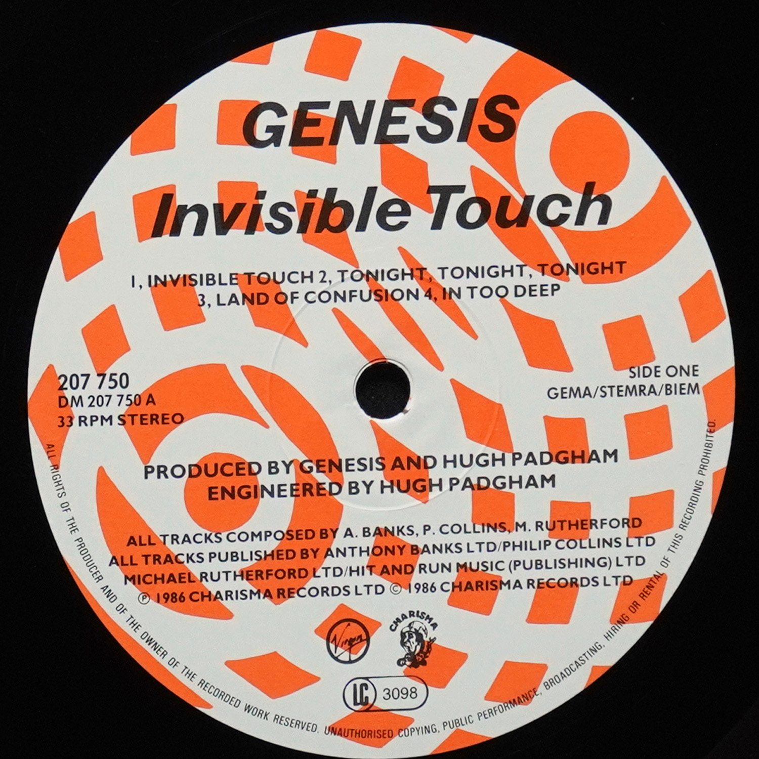 LP Genesis — Invisible Touch фото 3