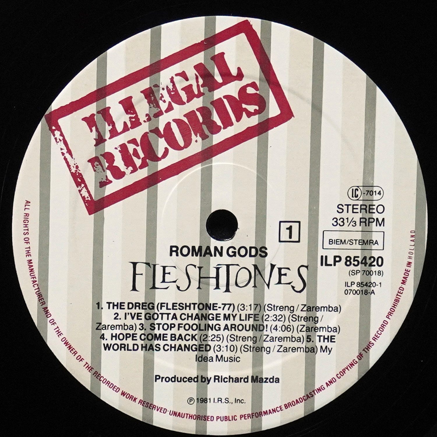 LP Fleshtones — Roman Gods фото 3