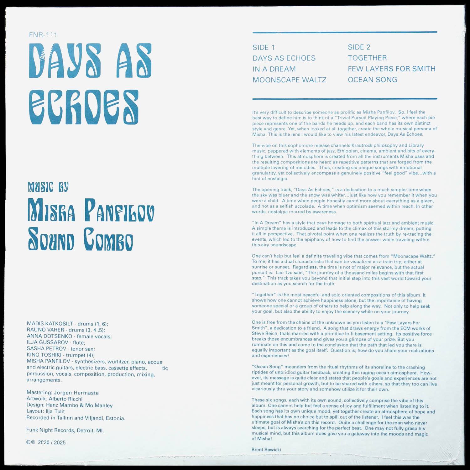 LP Misha Panfilov — Days As Echoes фото 2